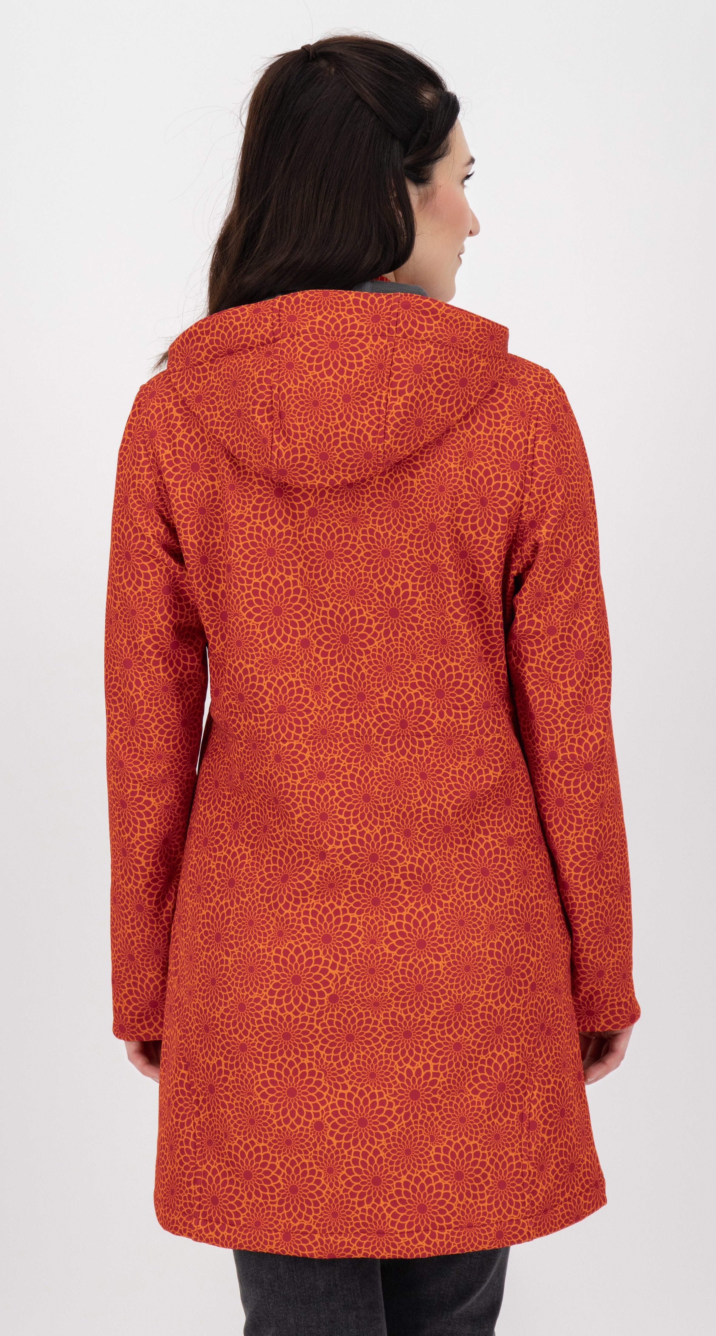 DEPROC Active Softshell-jack SHELBY LONG lichte softshell korte mantel met afneembare capuchon