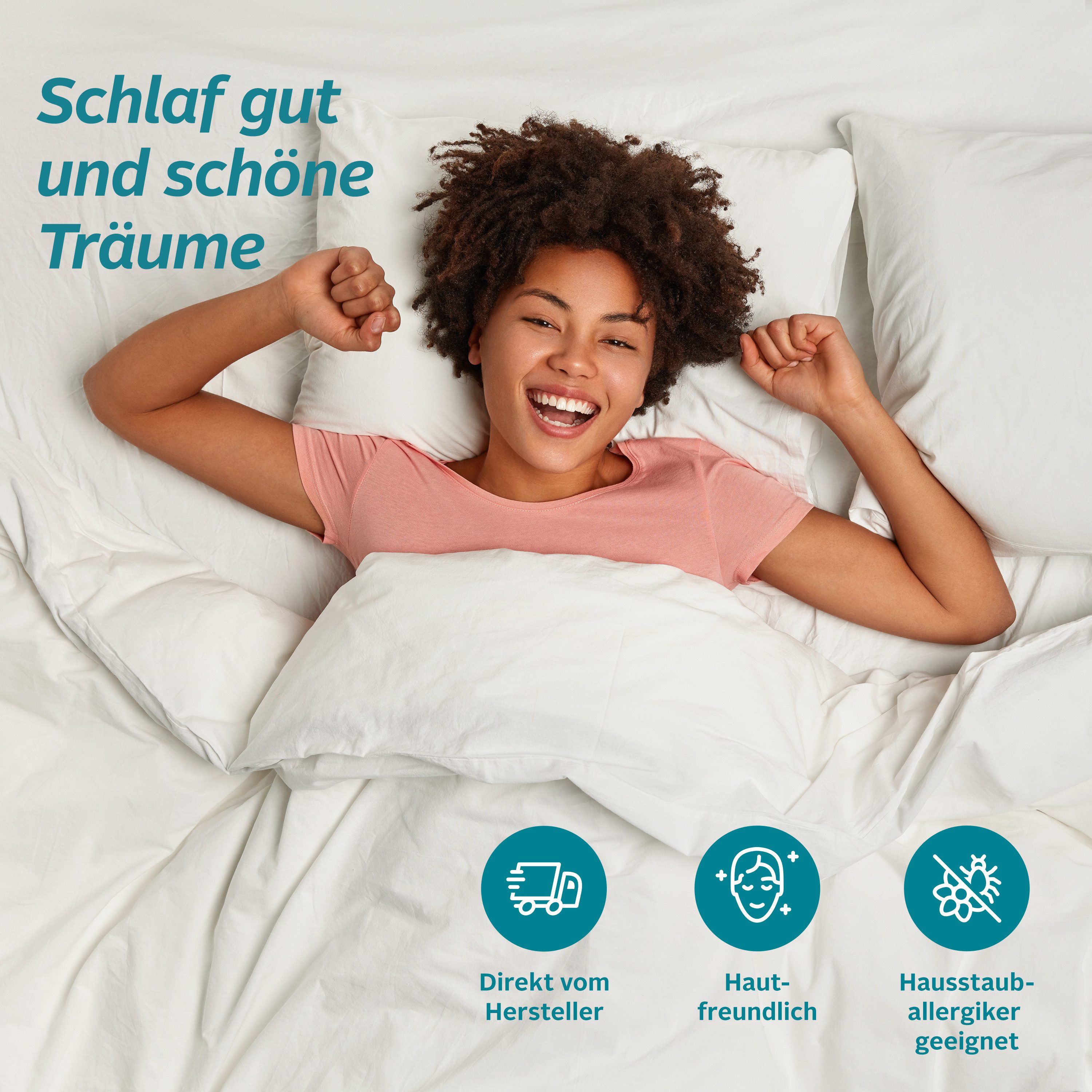 my home Synthetisch dekbed Baca, dekbed 135x200 cm, 155x220 cm en andere maten Licht