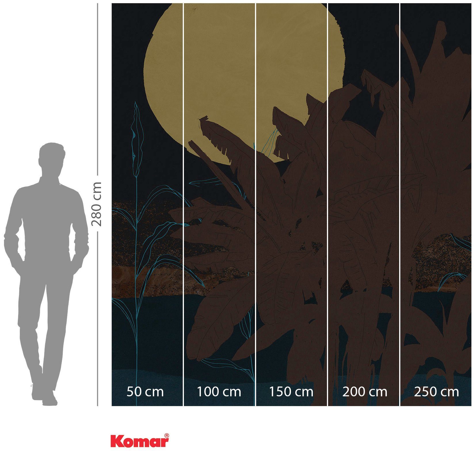 Komar Vliesbehang Digitale print vlies - Supermoon - Afmeting 250 x 280 cm