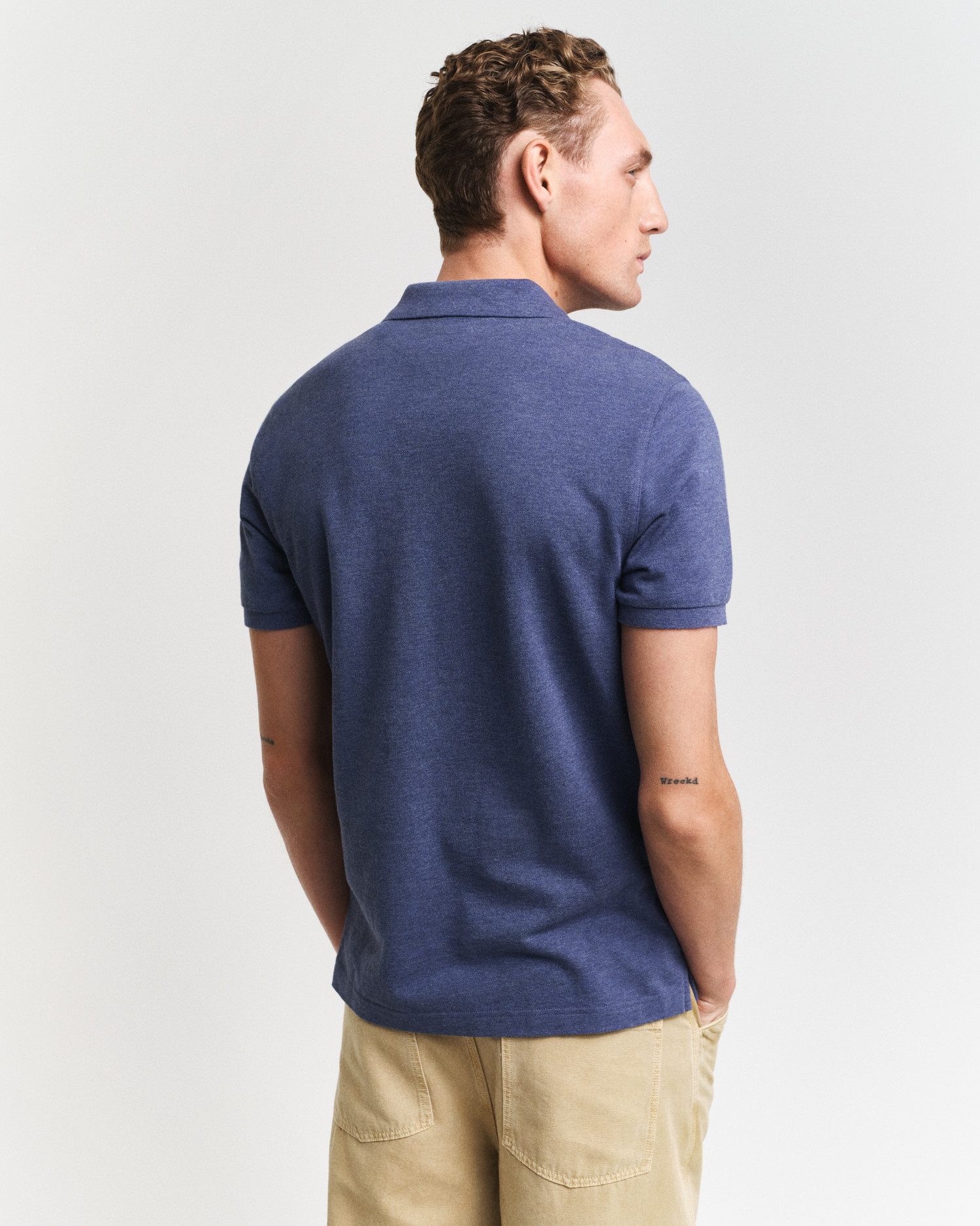 Gant Poloshirt REG SHIELD SS PIQUE POLO met logo en platte breikraag 100% katoen pique