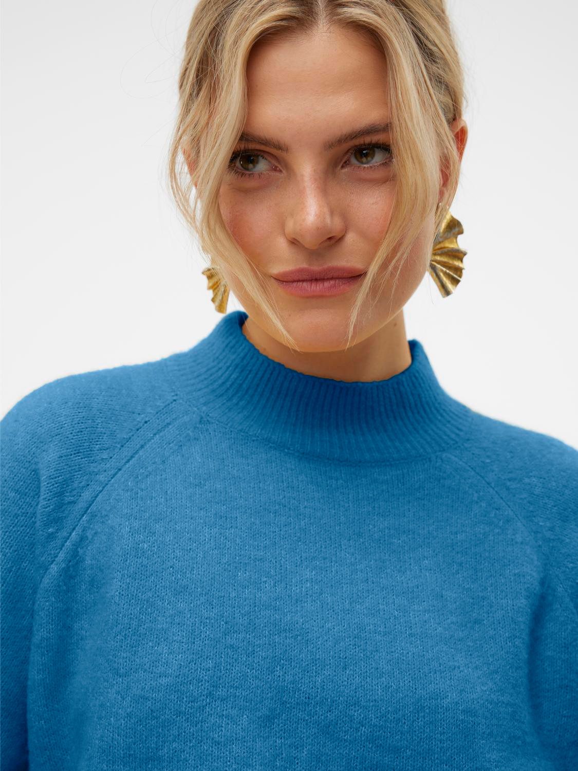 Vero Moda Gebreide trui VMLEAF LS HIGH NECK PULLOVER ENT