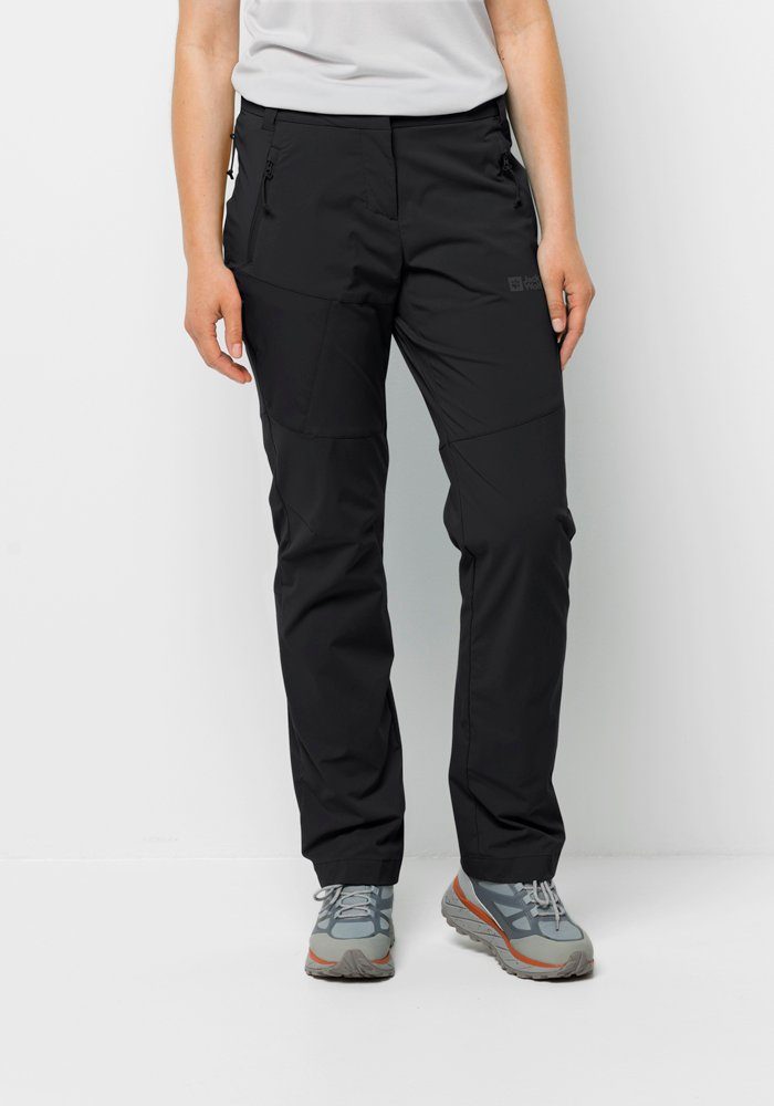 Jack Wolfskin Softshell-broek GLASTAL PANTS W dames broeken maat 40 zwart