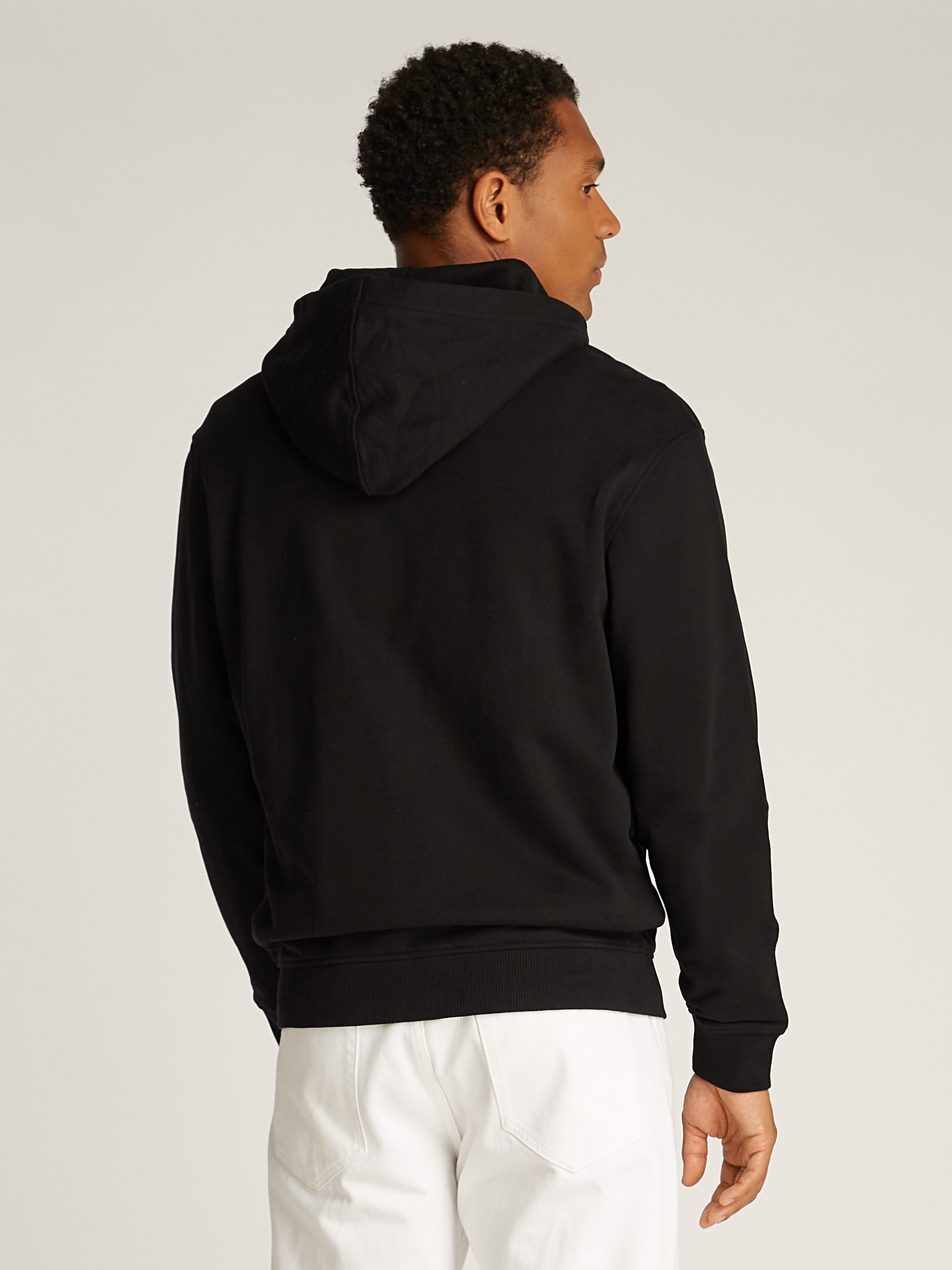 Calvin Klein Sweatvest WOVEN LABEL ZIP THROUGH HOODIE