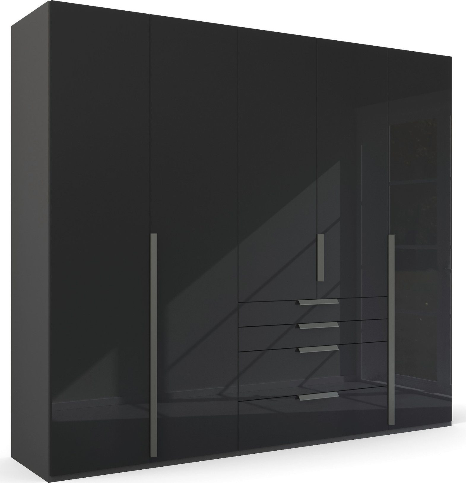 rauch Draaideurkast Purisma met glazen front, laden en vele accessoires, met soft-closetechniek