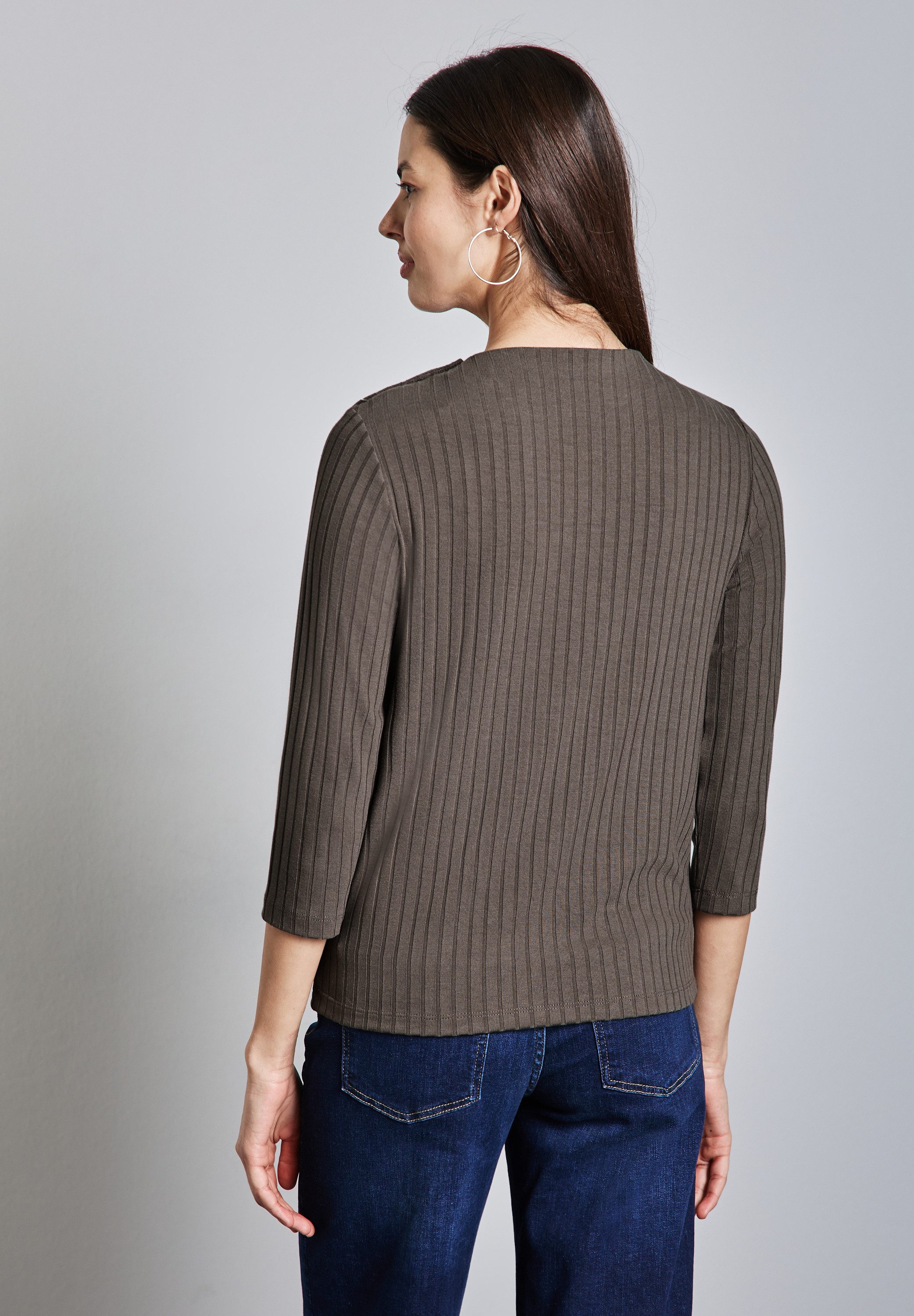 STREET ONE Shirt met 3/4 mouwen met knopen op de schouder