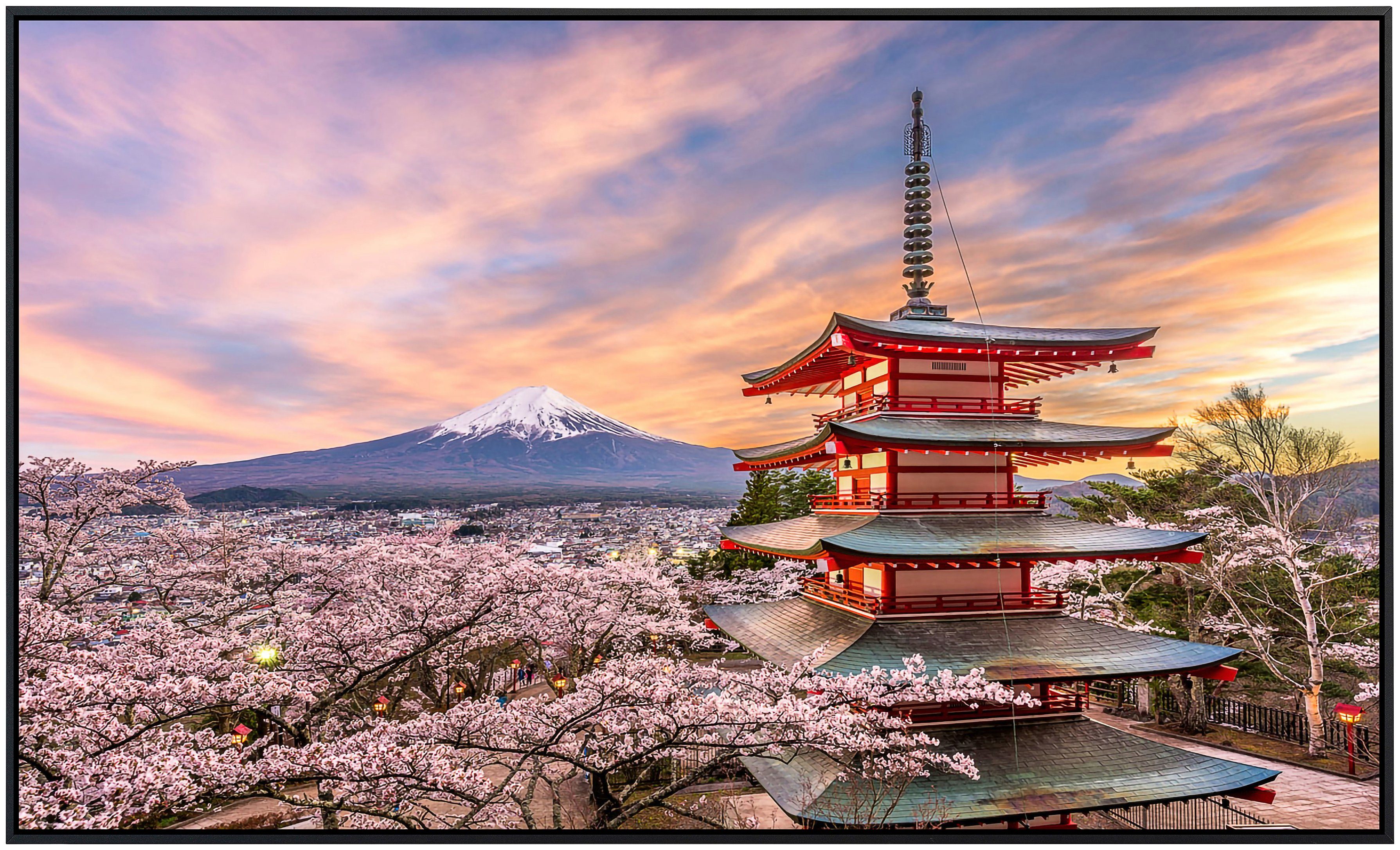 Papermoon Infraroodverwarming Fujiyoshida Chureito Pagode Japan