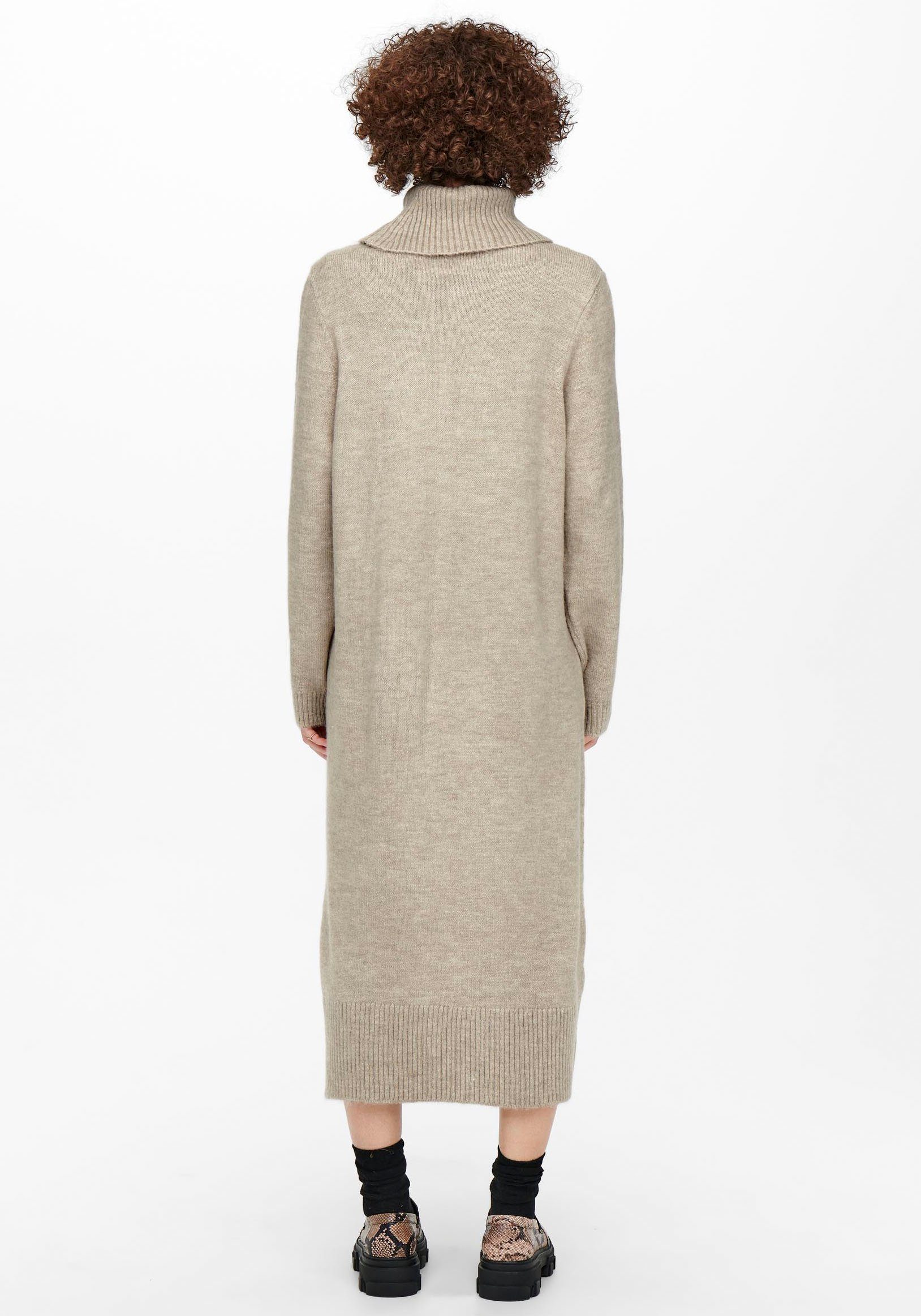 Only Gebreide jurk ONLBRANDIE L/S ROLL NECK DRESS