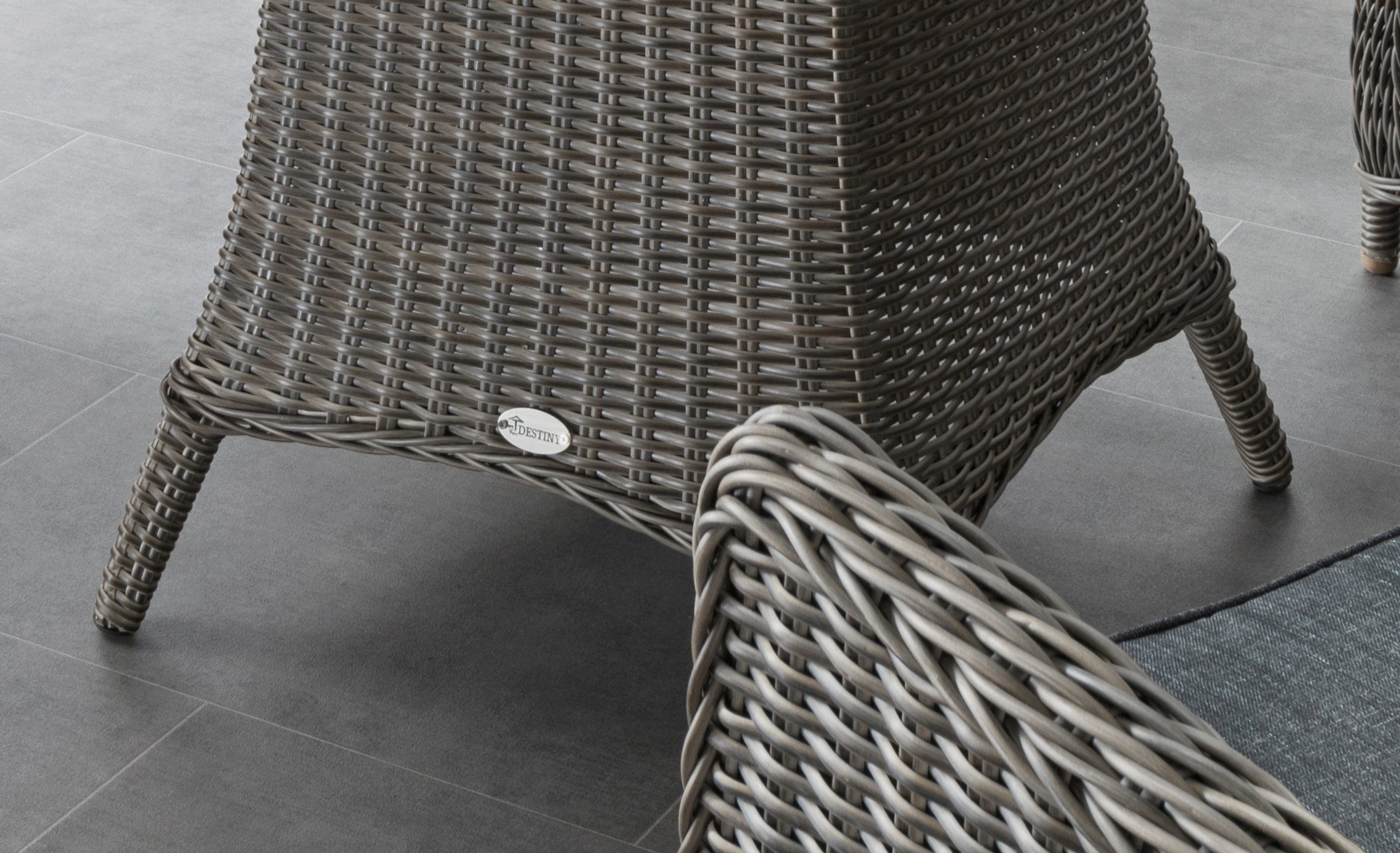 Destiny Tuintafel Luna (ø120x75 cm), aluminium, polyrattan (1 stuk)