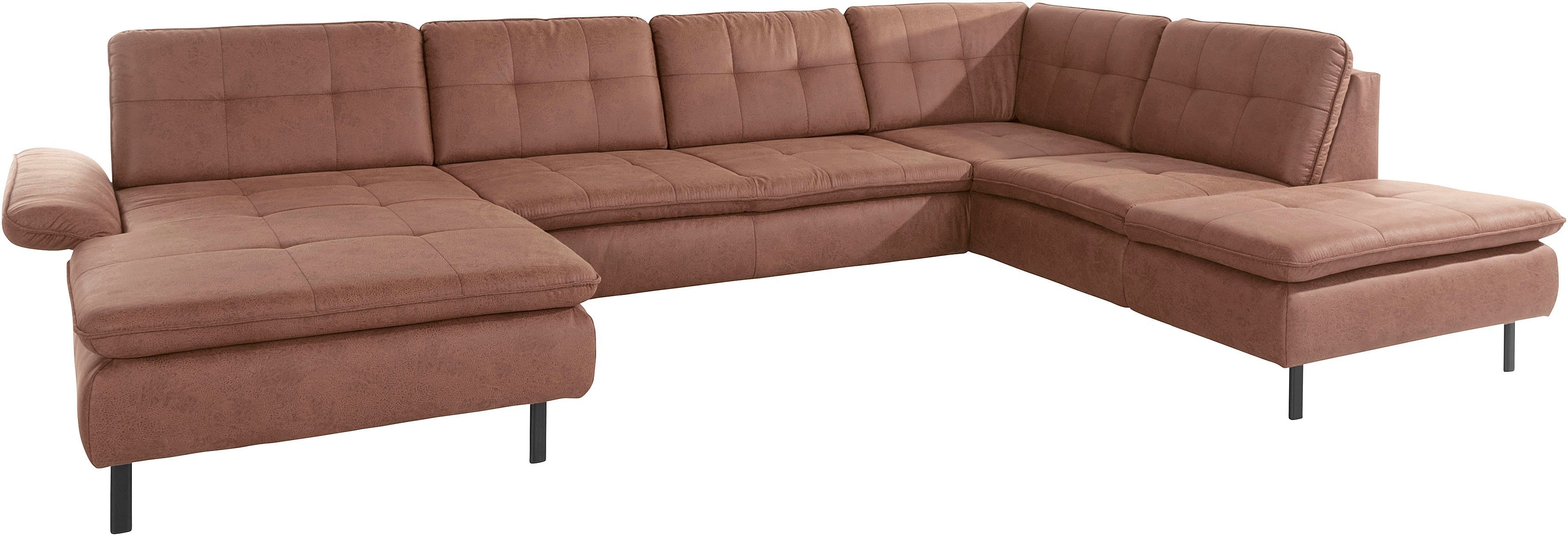 INOSIGN Zithoek Birkholm U-vorm Verstelbare armleuningen, ook in Easy Clean bekleding - met water te reinigen