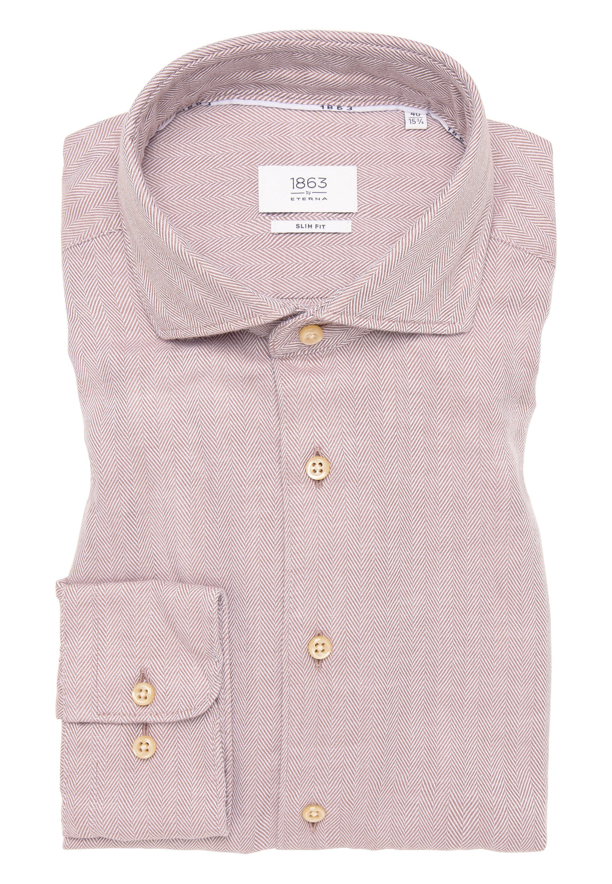 Eterna Overhemd met lange mouwen Slim fit EASY IRON (gemakkelijk te strijken)