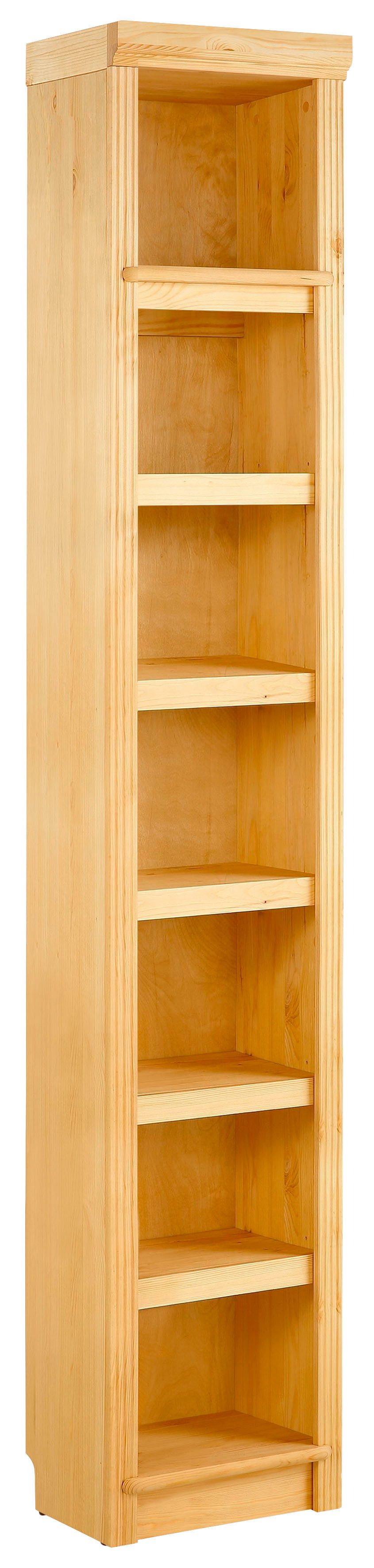 Home affaire Boekenkast Soeren van massief grenen, in 2 hoogten, diepte 29 cm, met veel bergruimte boekenkasten maat 220 cm beige