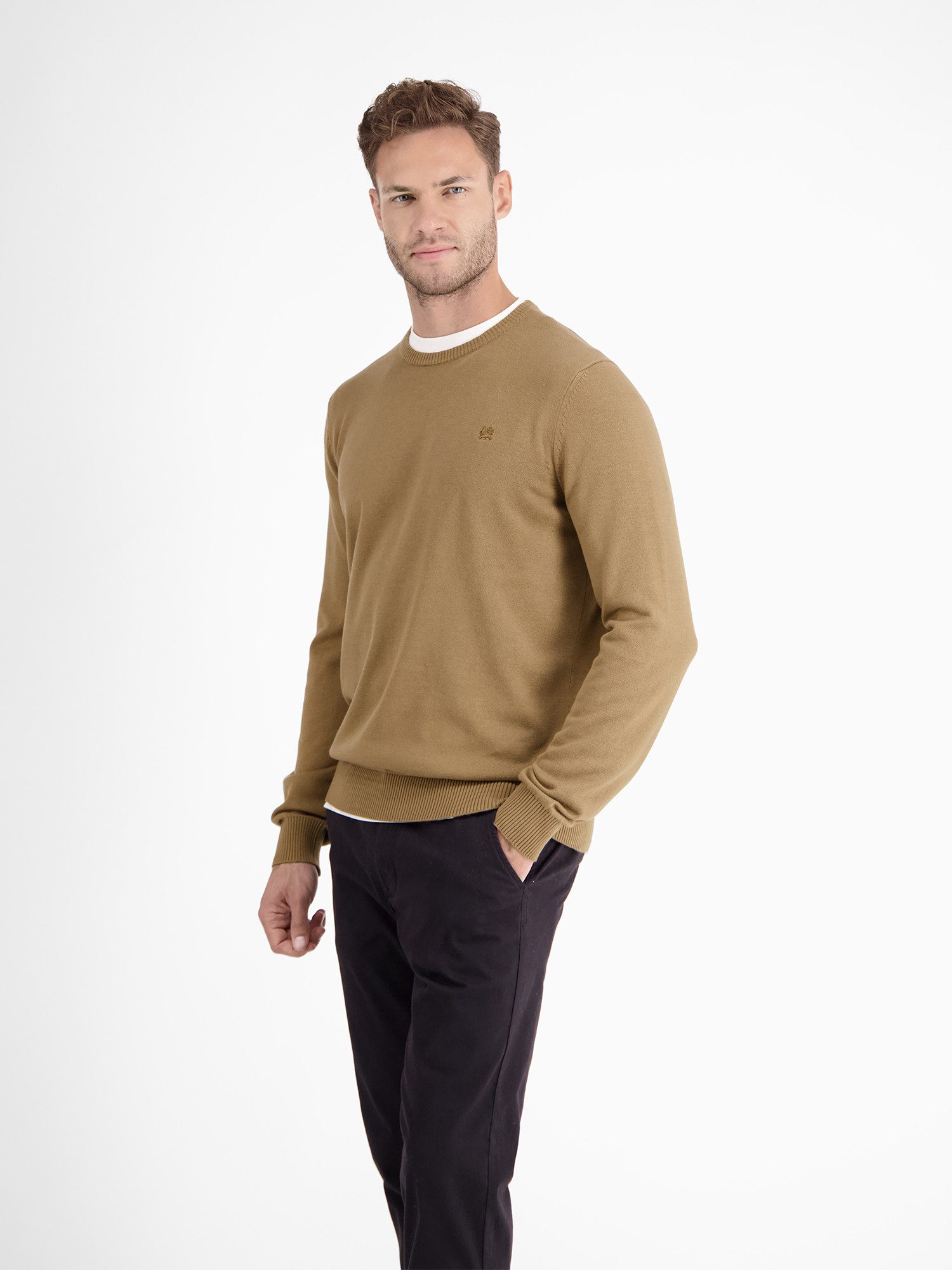 Lerros Gebreide trui LERROS crewneck gebreide pullover