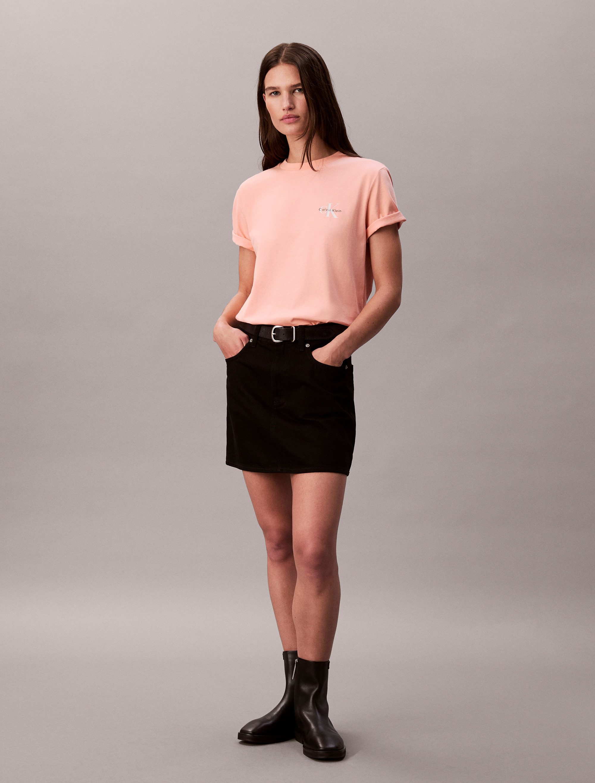 Calvin Klein T-shirt A- Logo CN 2 Pack Tee (Set van 2)