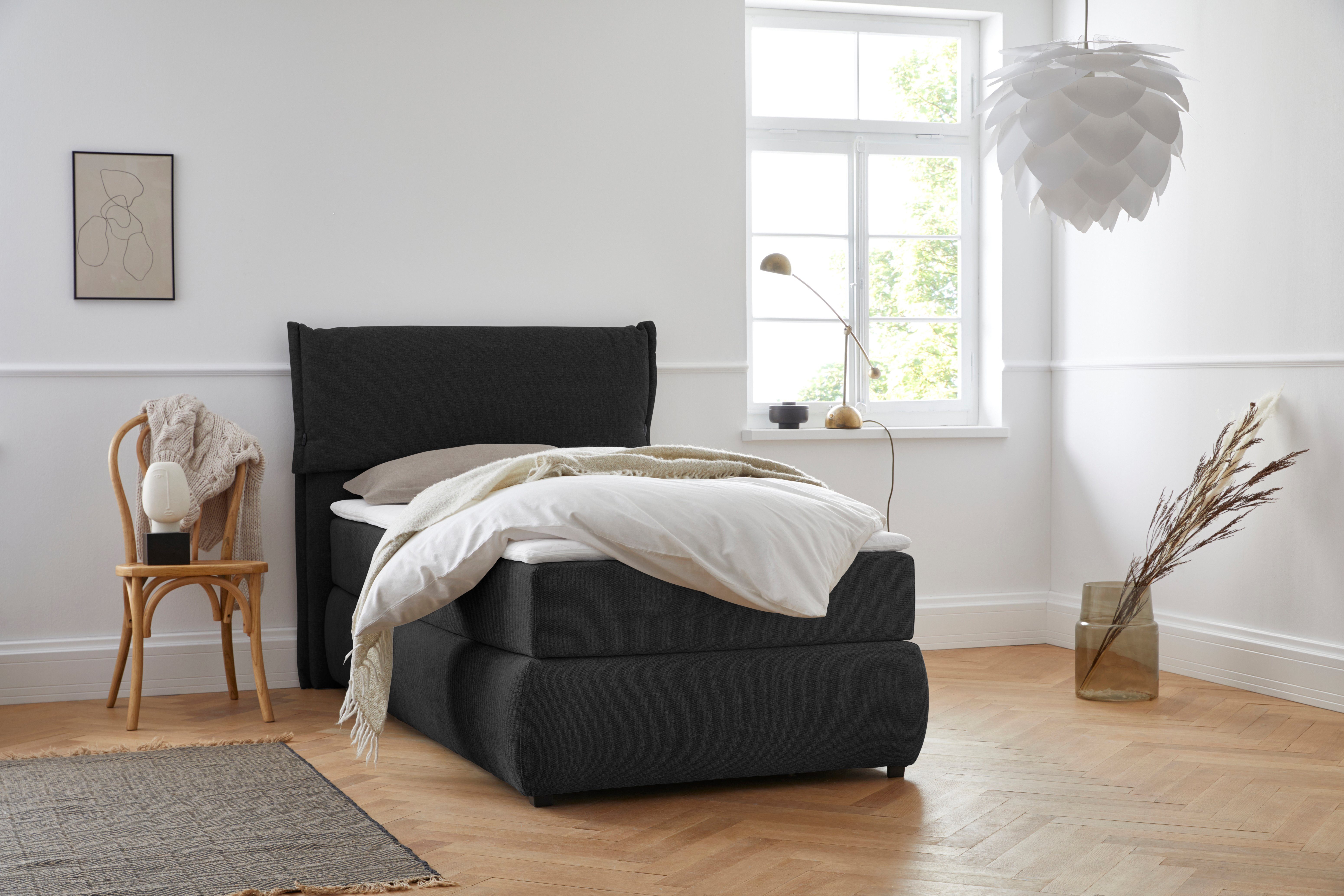 andas Boxspring Jenson in 4 kleuren, 4 breedten, 3 matrassoorten in 2 hardheden, incl. topmatras, design by morten georgsen