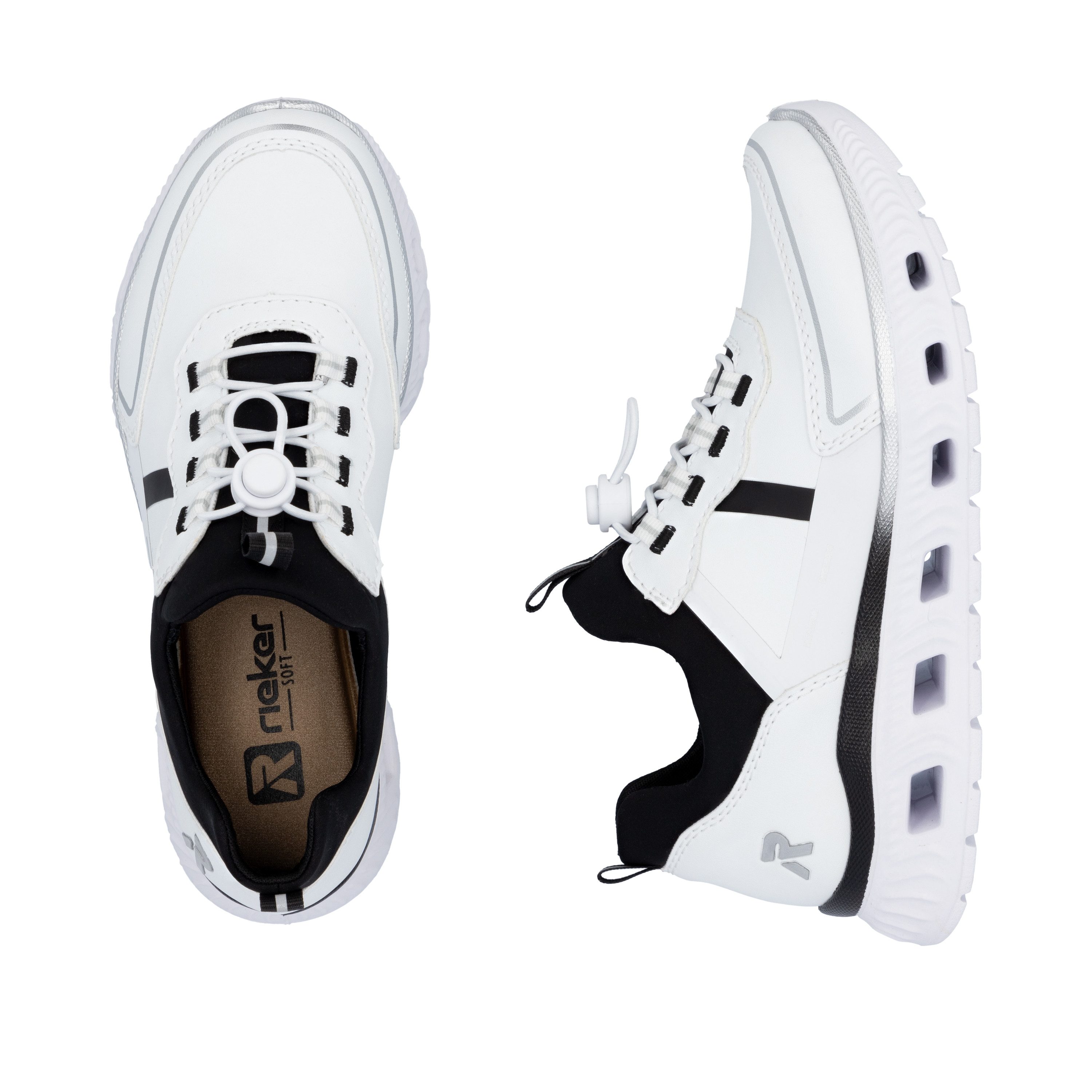 RIEKER Sport Slip-on sneakers EDINA Chunky slipper, vrijetijdsschoen in vegan verwerking