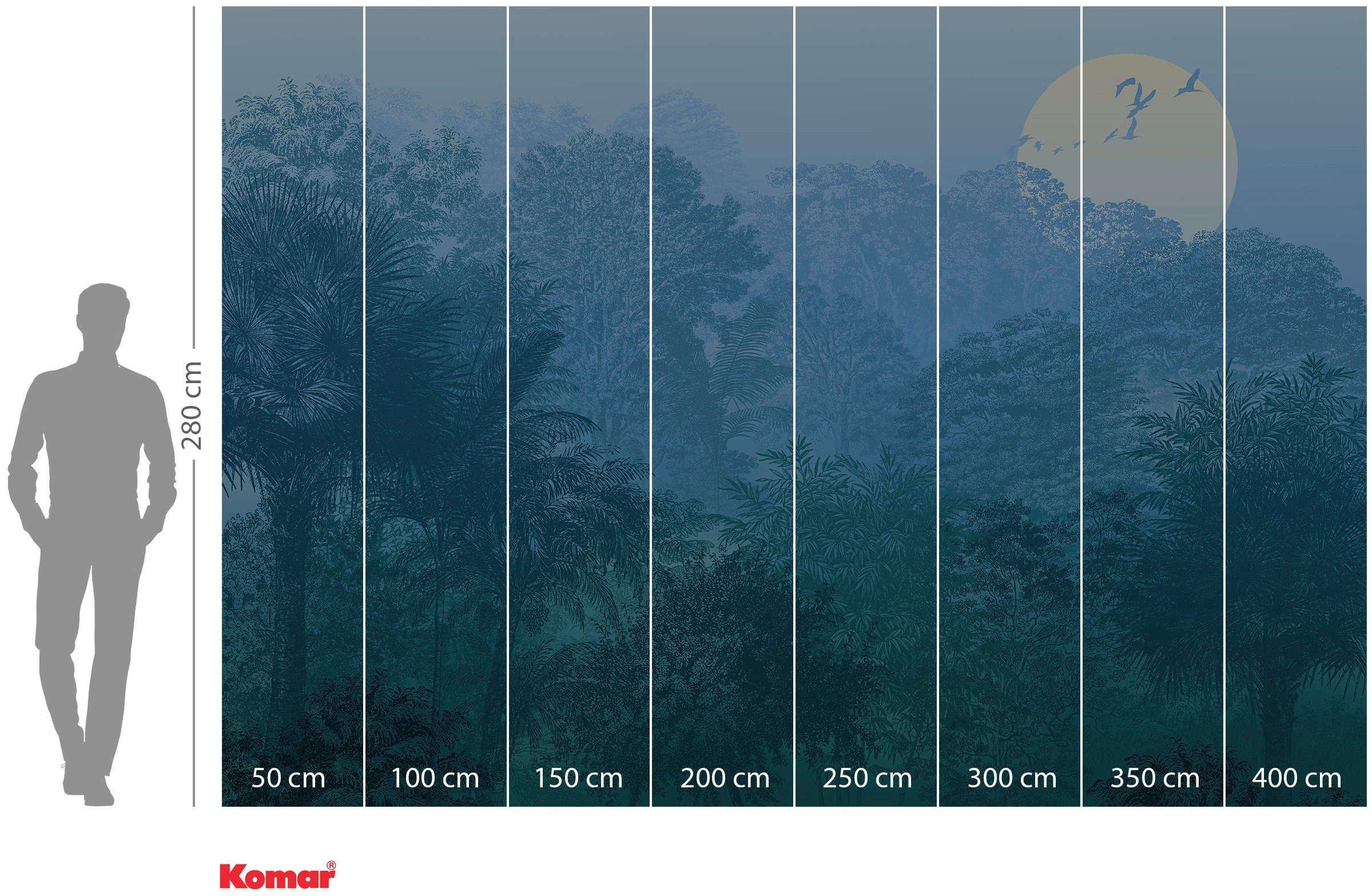 Komar Vliesbehang Digitale print vlies - Deep in the Jungle - Afmeting 400 x 280 cm
