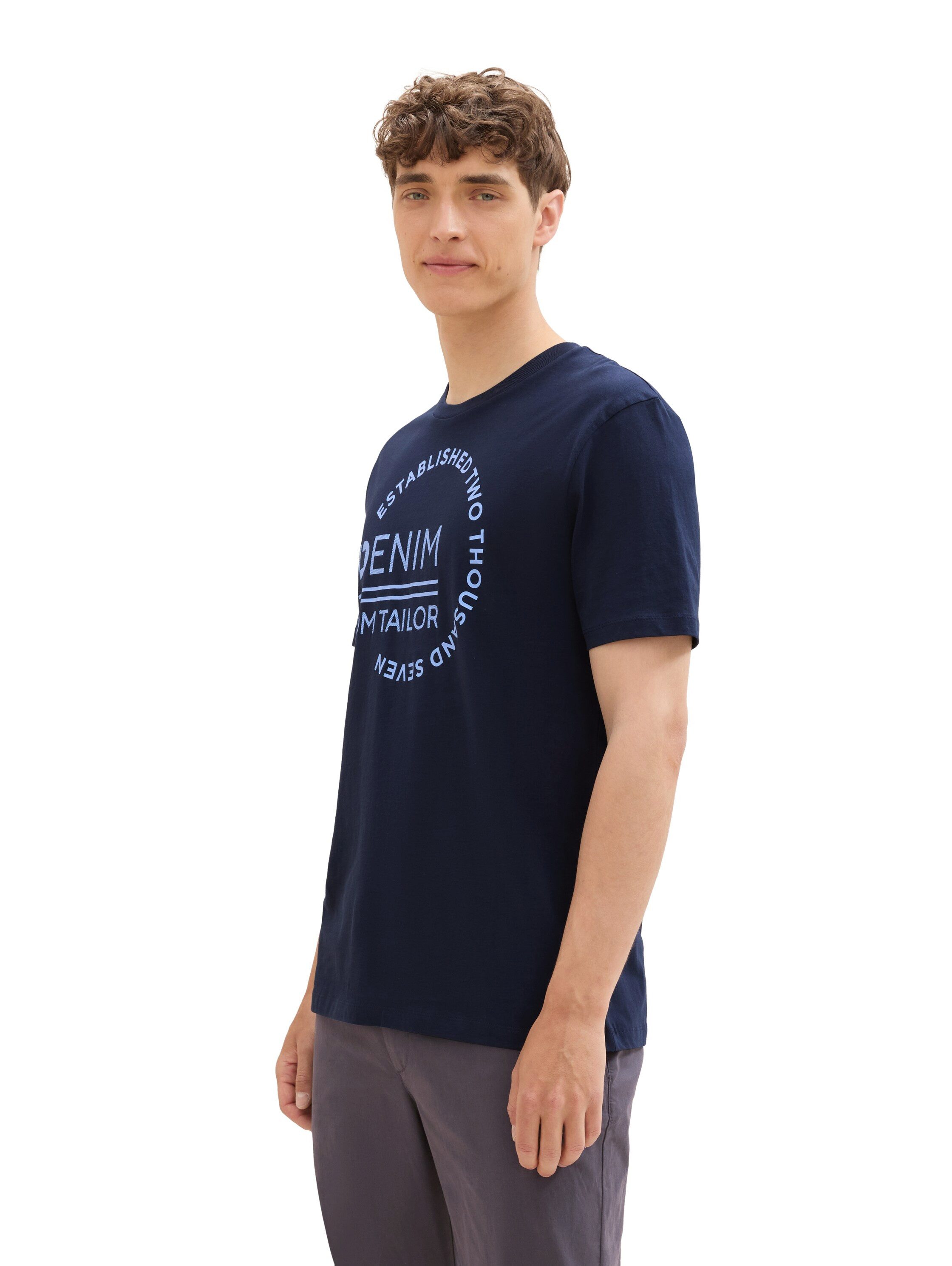 Tom Tailor Denim T-shirt met logoprint