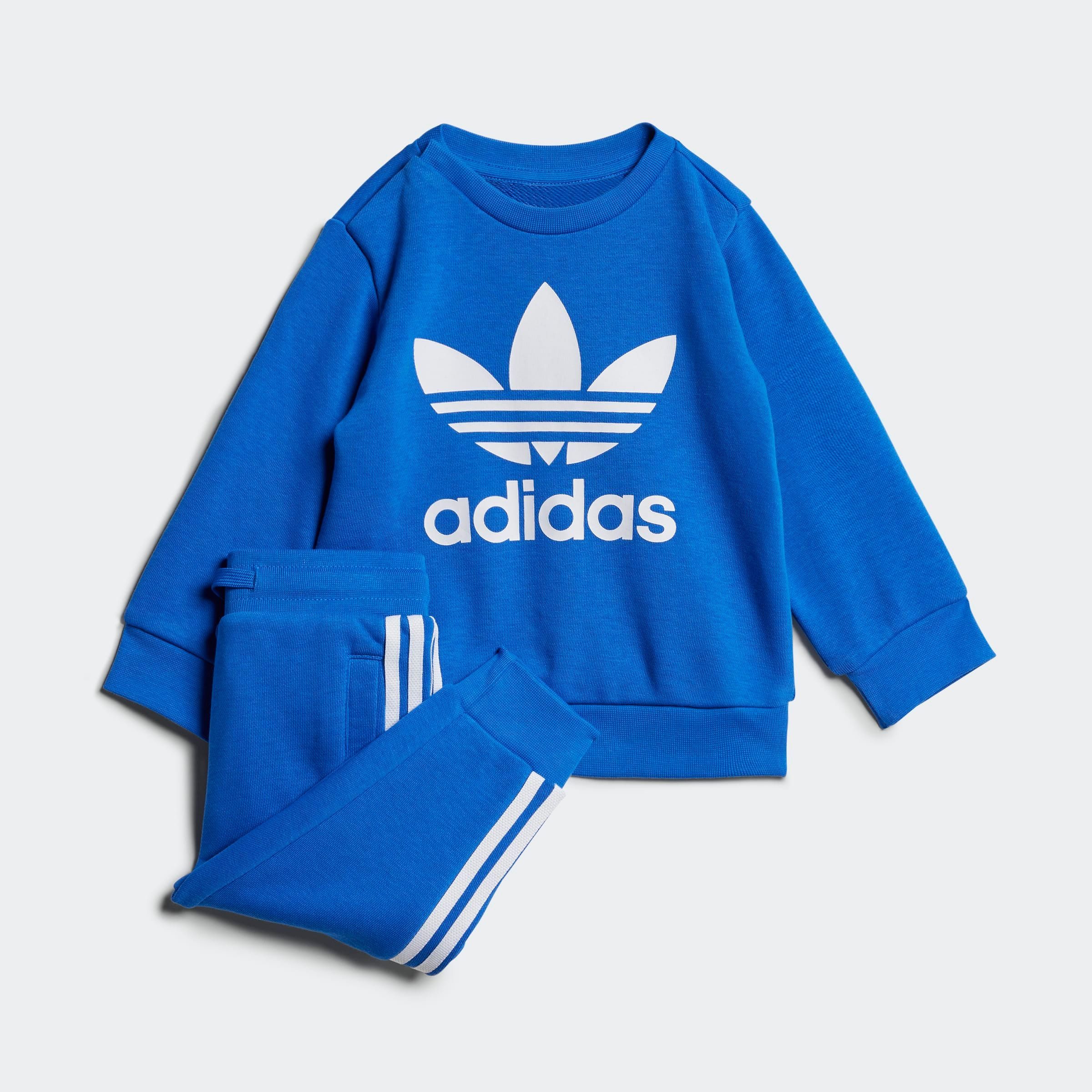 adidas Originals Joggingpak CREW SET (2-delig) kinderen joggingpakken maat 80 blauw