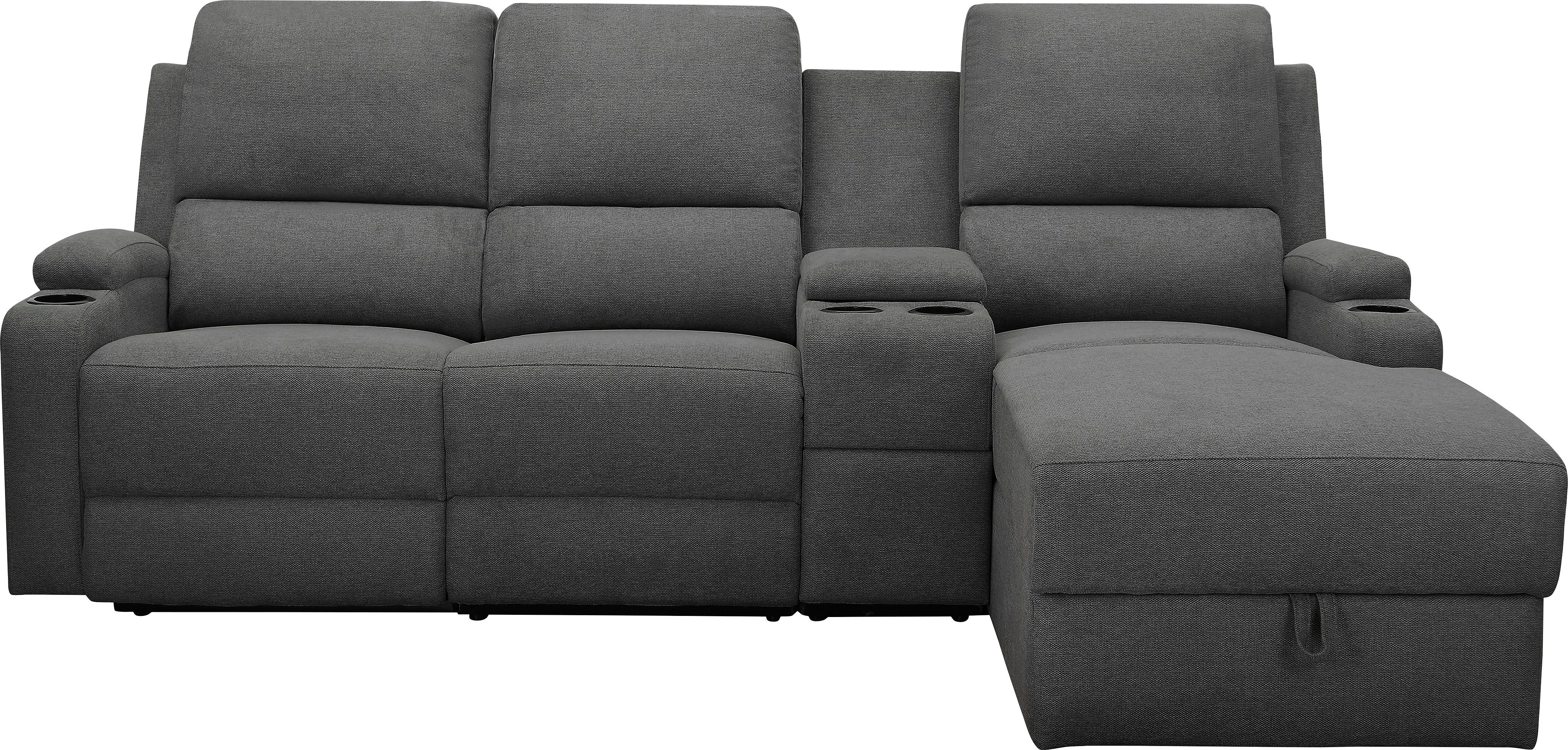 Home affaire Hoekbank NAPORI multimediabank, 3-zits bioscoopstoel XXL, L-vorm, 3 bekledingsstoffen