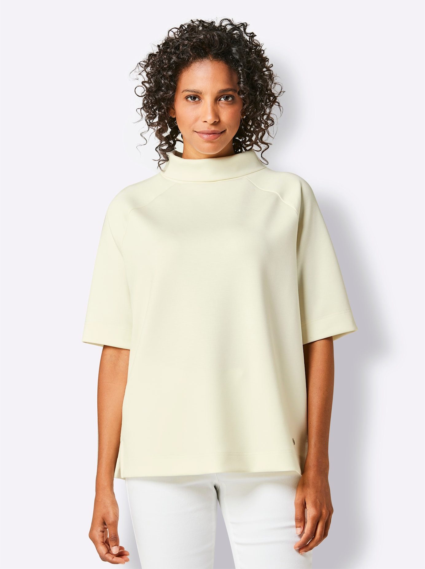 CREATION L PREMIUM Shirt met staande kraag Modal-mix-shirt (1-delig)