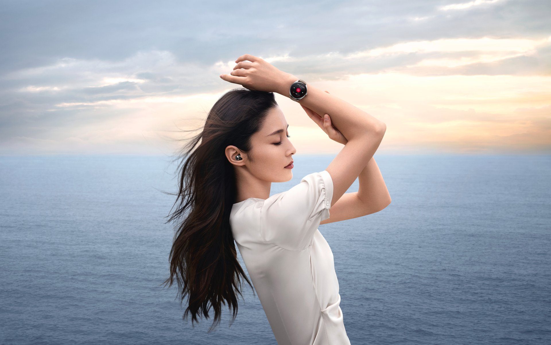 Huawei Smartwatch WATCH Buds Hoofdtelefoon en smartwatch in een