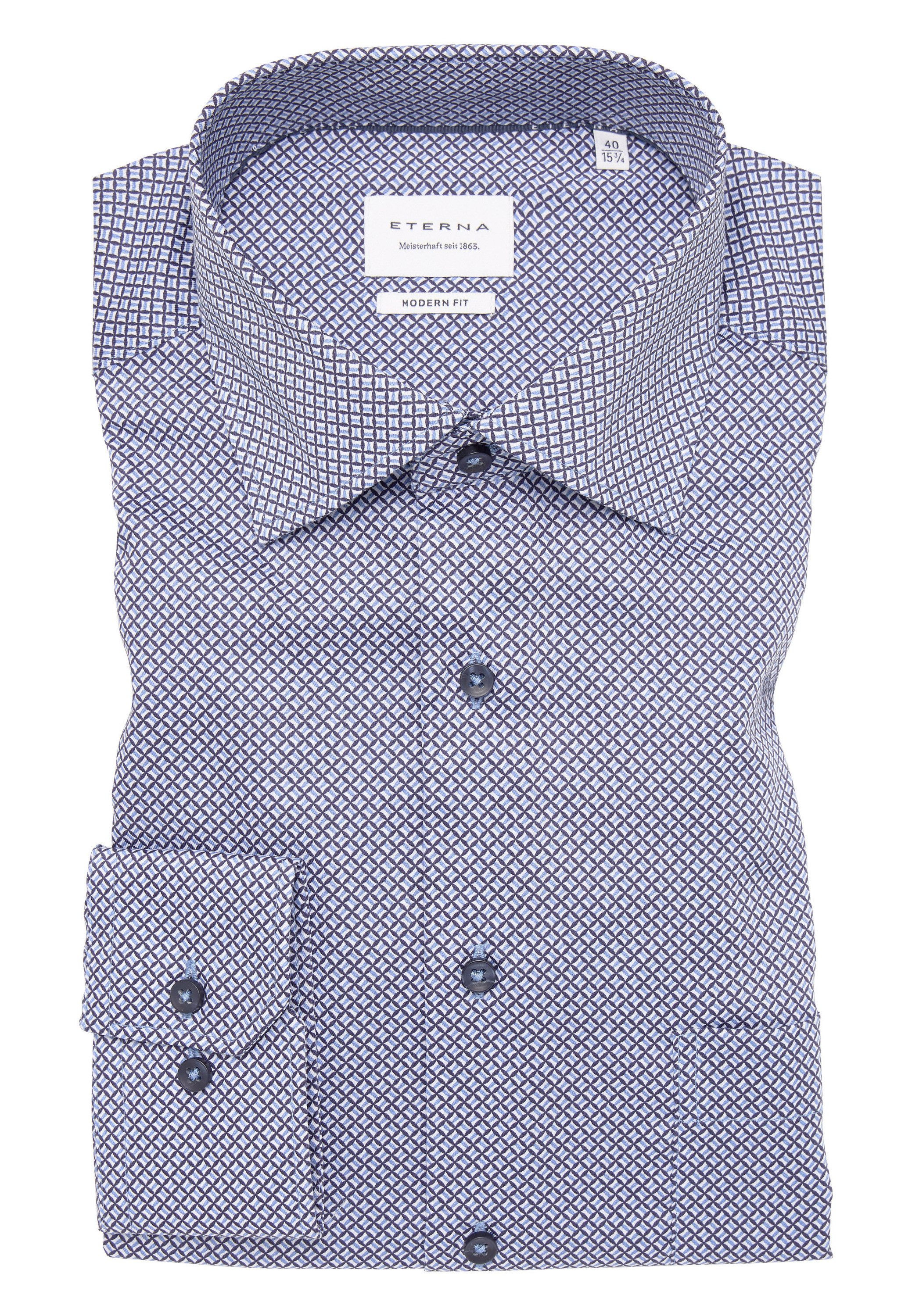 Eterna Overhemd met lange mouwen MODERN FIT NON IRON (strijkvrij)