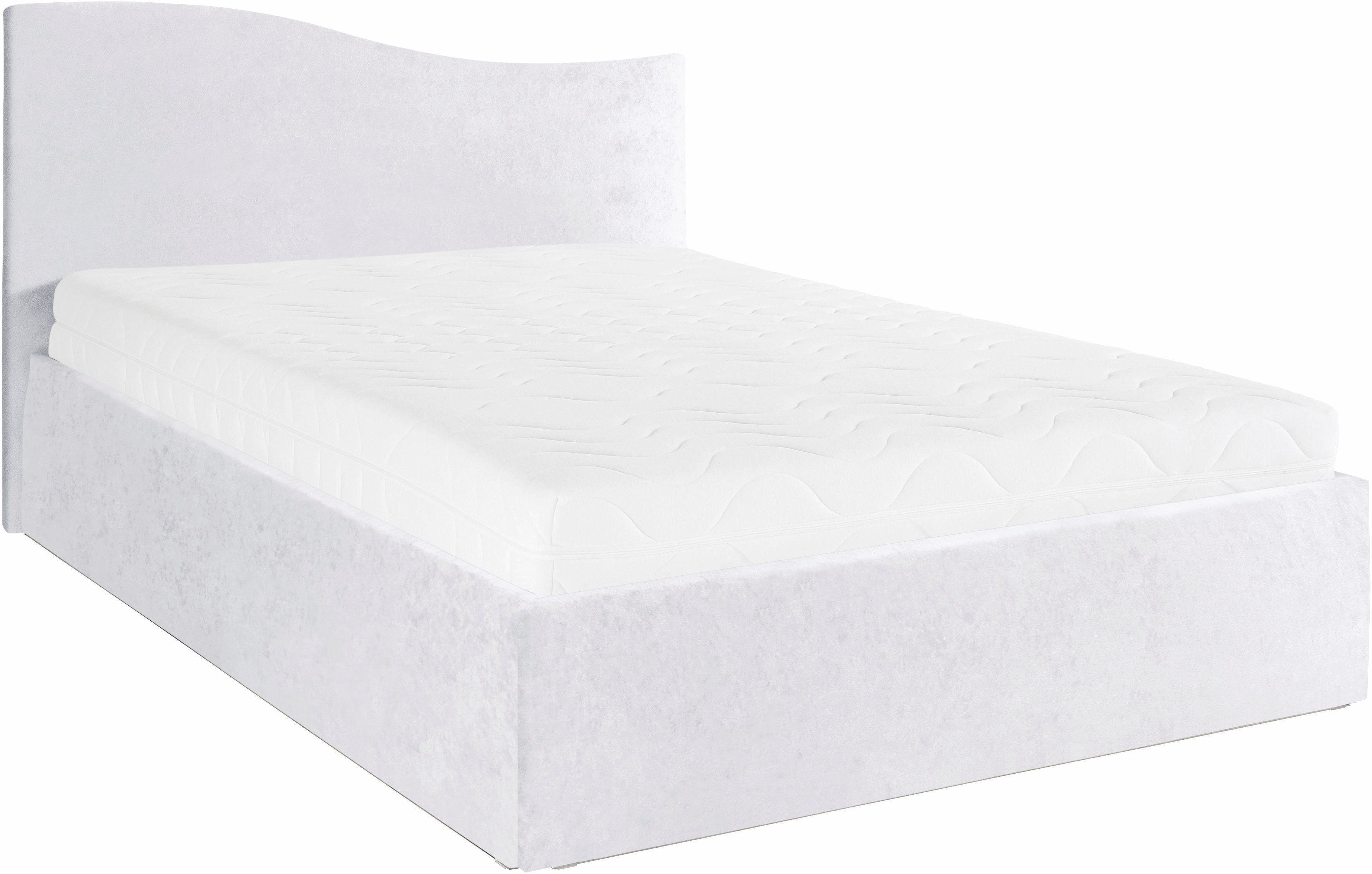 Westfalia Polsterbetten Gestoffeerd bed met bedkist bij uitvoering met matras bedden maat 132 cm x 210 cm x 34 cm wit