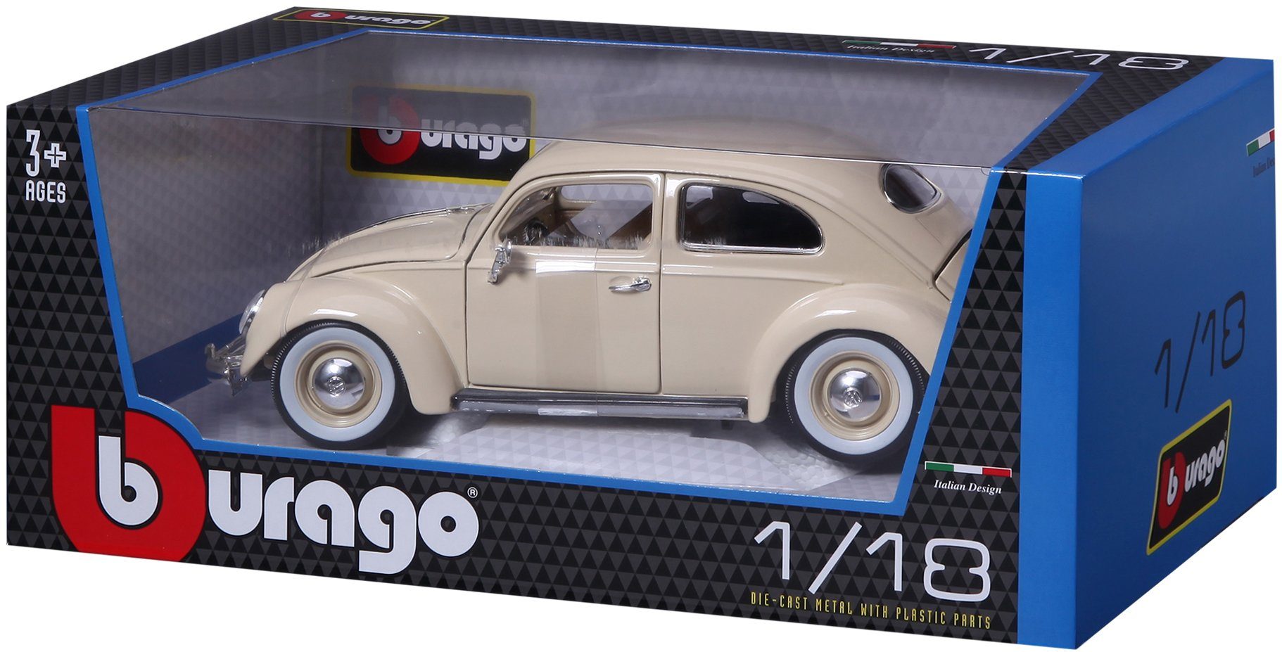 Bburago Auto op schaal Volkswagen Kever (1955), beige