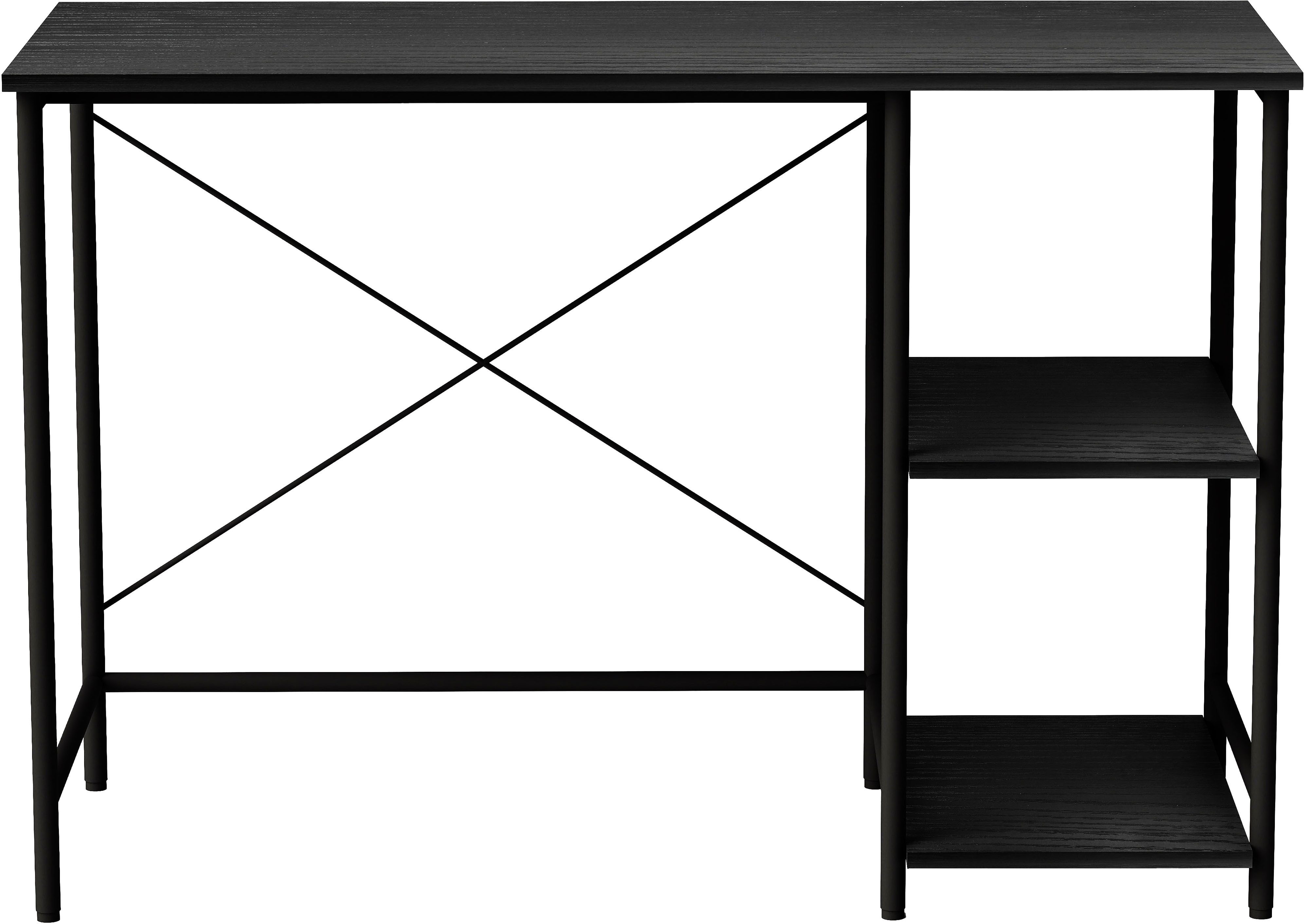 INOSIGN Bureau Skruva Computertafel, home-office, metalen frame, geringe diepte van 48 cm bureaus zwart