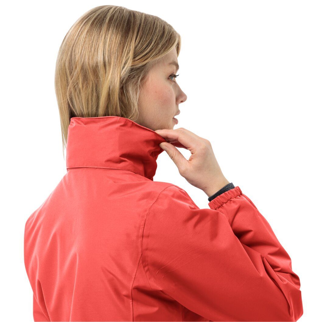Jack Wolfskin Functioneel jack STORMY POINT 2L JKT W met opbergbare capuchon waterdicht ademend en winddicht