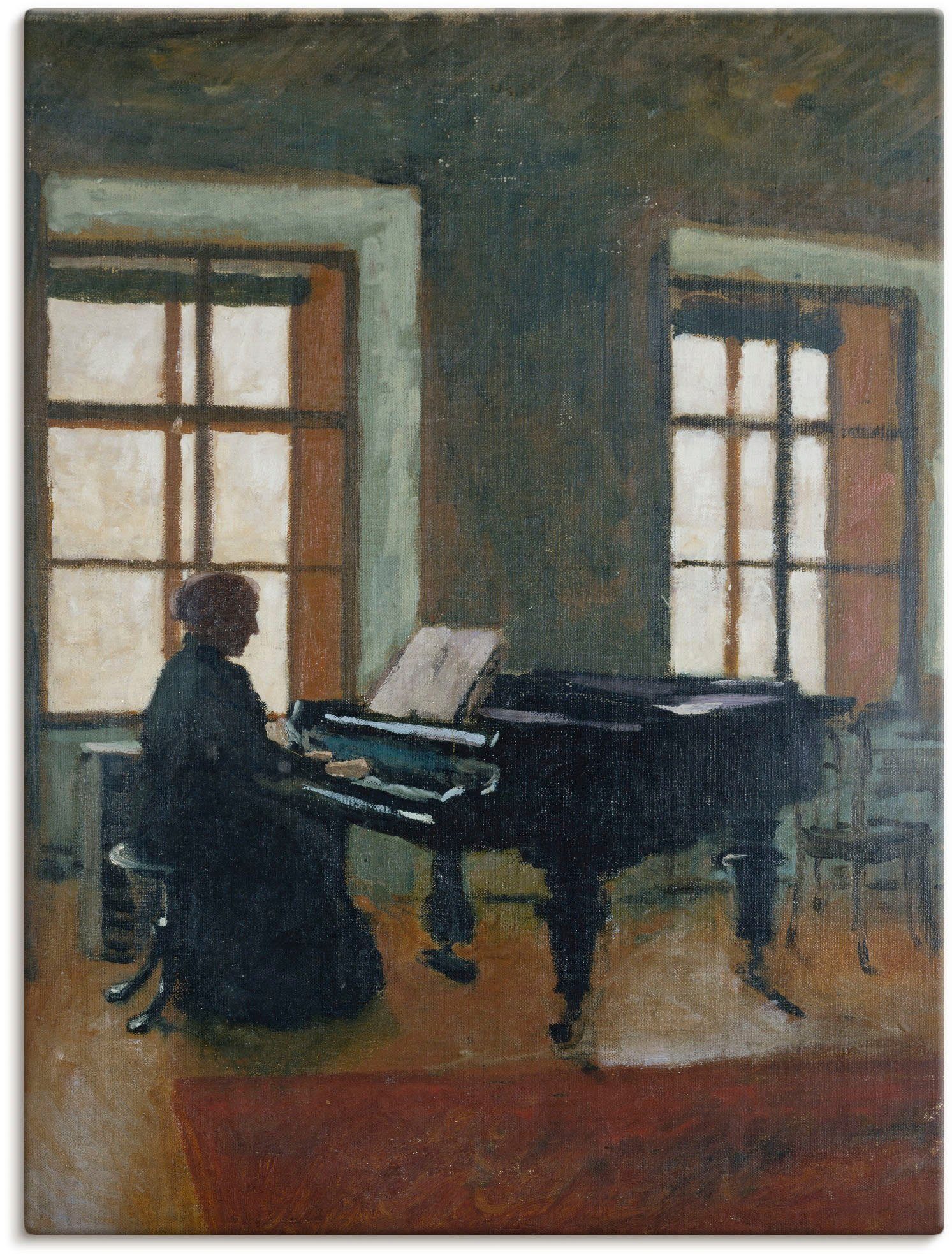 Artland Artprint Aan de piano. 1910 in vele afmetingen & productsoorten -artprint op linnen, poster, muursticker / wandfolie ook geschikt voor de badkamer (1 stuk)