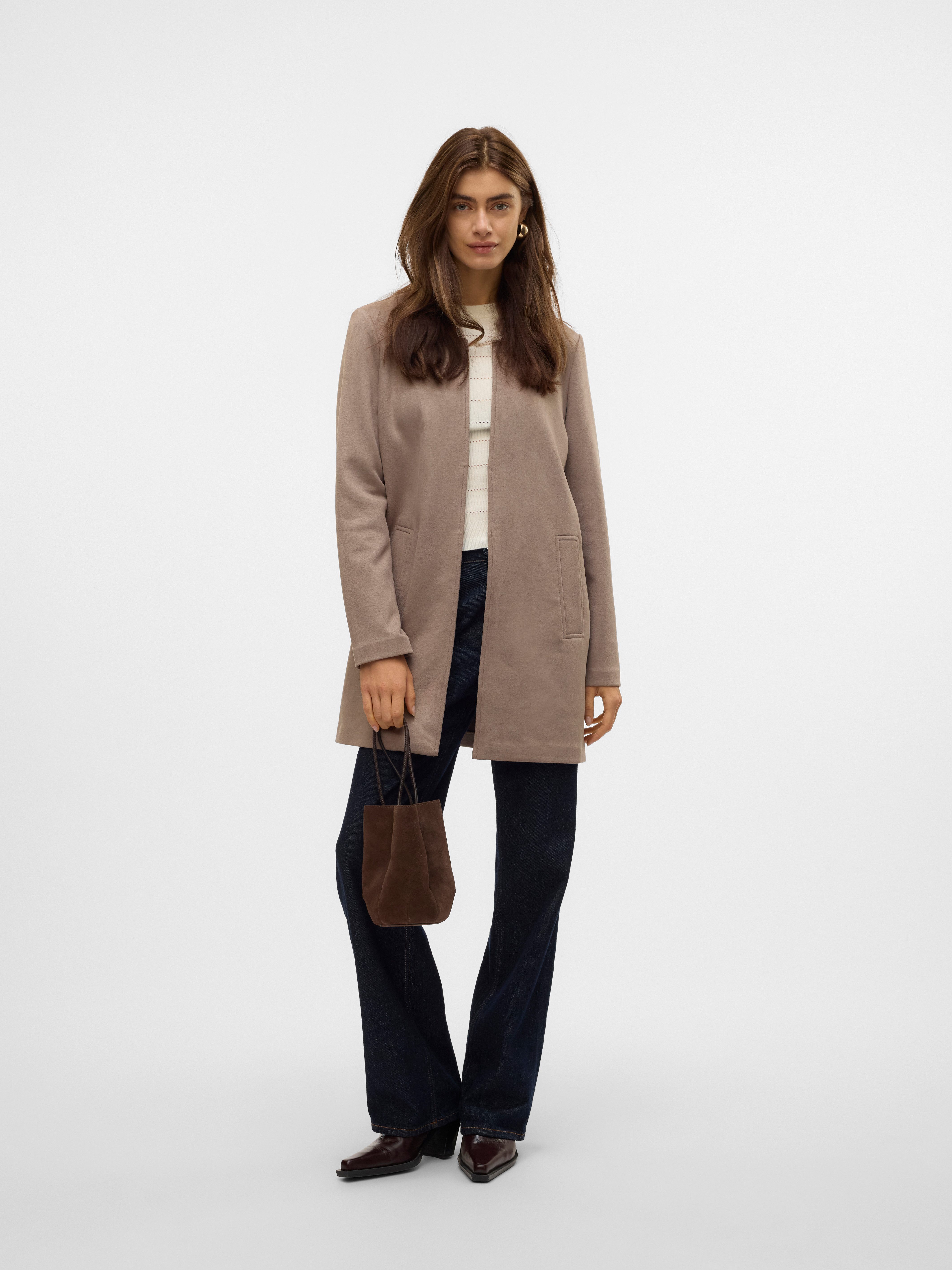 Vero Moda Lang jack VMJOSEFREJA FAUXSUEDE JACKET BOO