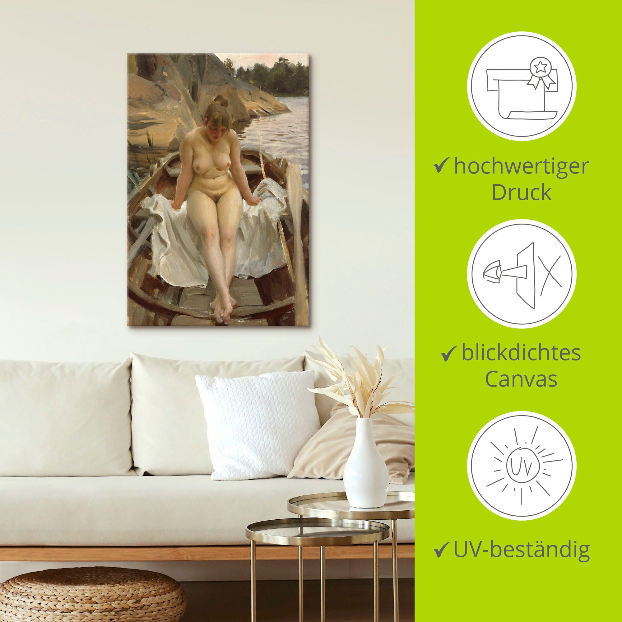 Artland Artprint In Werners roeiboot als artprint op linnen, poster in verschillende formaten maten