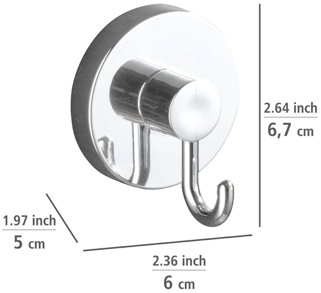 WENKO Hoekrek Vacuum-Loc® model Bari voor de badkamer met 2 haken, bevestigen zonder boren (3 stuks)