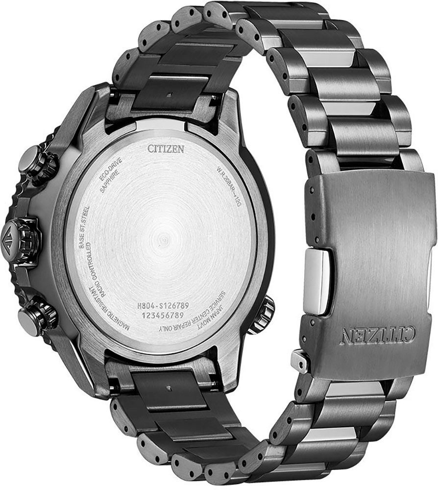 Citizen Radiografische chronograaf Promaster Eco-Drive Navihawk Polshorloge, herenhorloge, solar, stopwatchfunctie, roestvrijstalen band