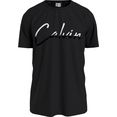 calvin klein t-shirt script embroidery t-shirt zwart