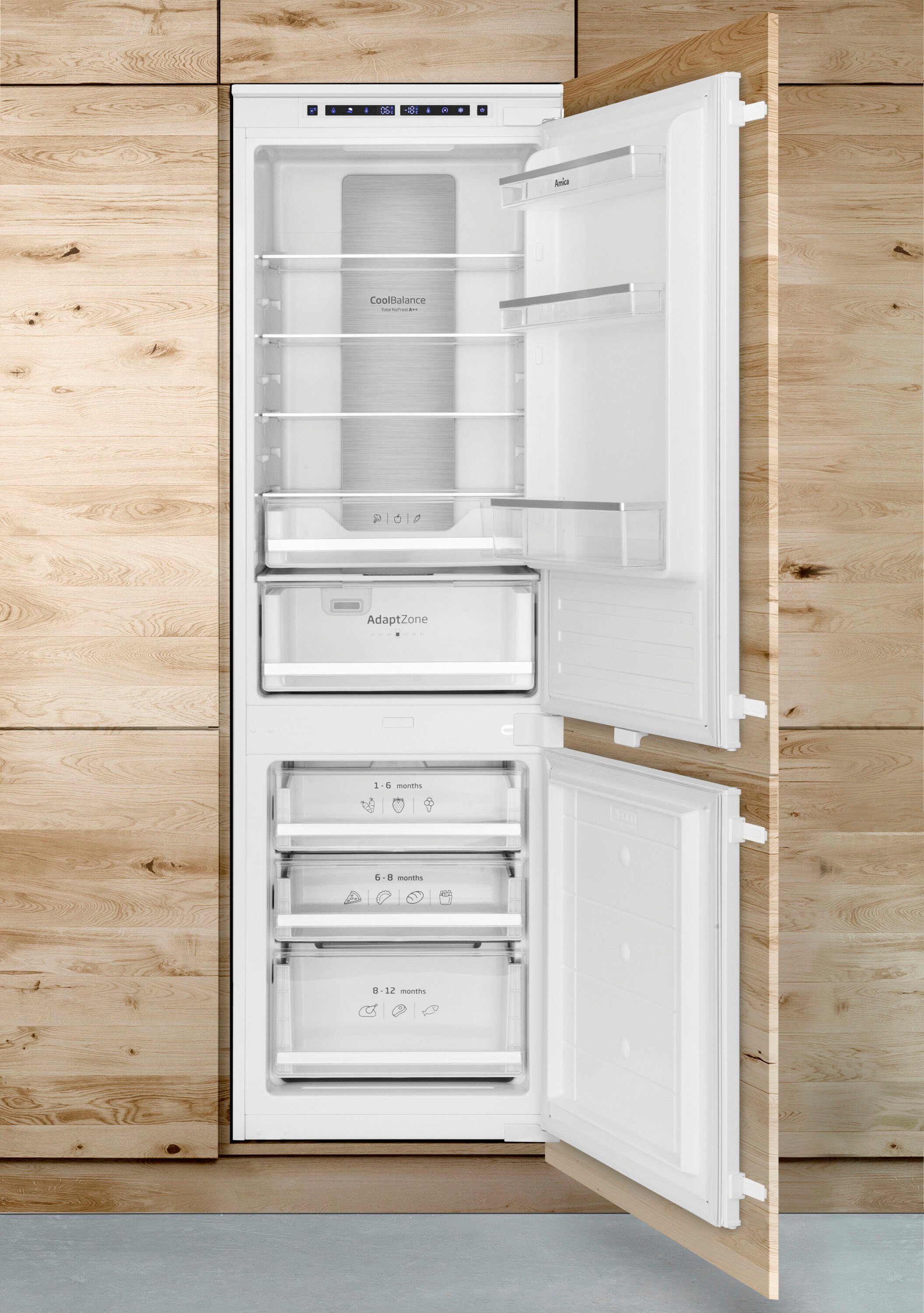 Amica Inbouw koel-vriescombinatie EKGCS 387 950, 177,6 cm x 54 cm