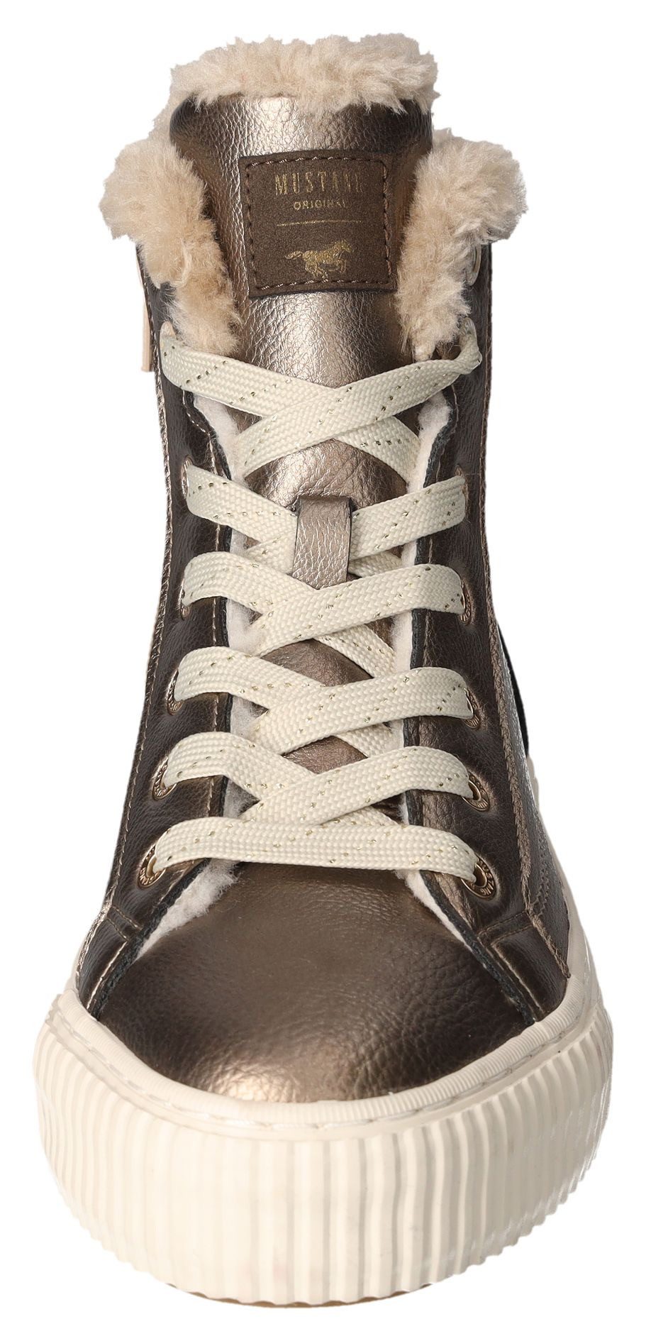 Mustang Shoes Winterlaarzen , veterschoenen, high top sneaker met binnenrits