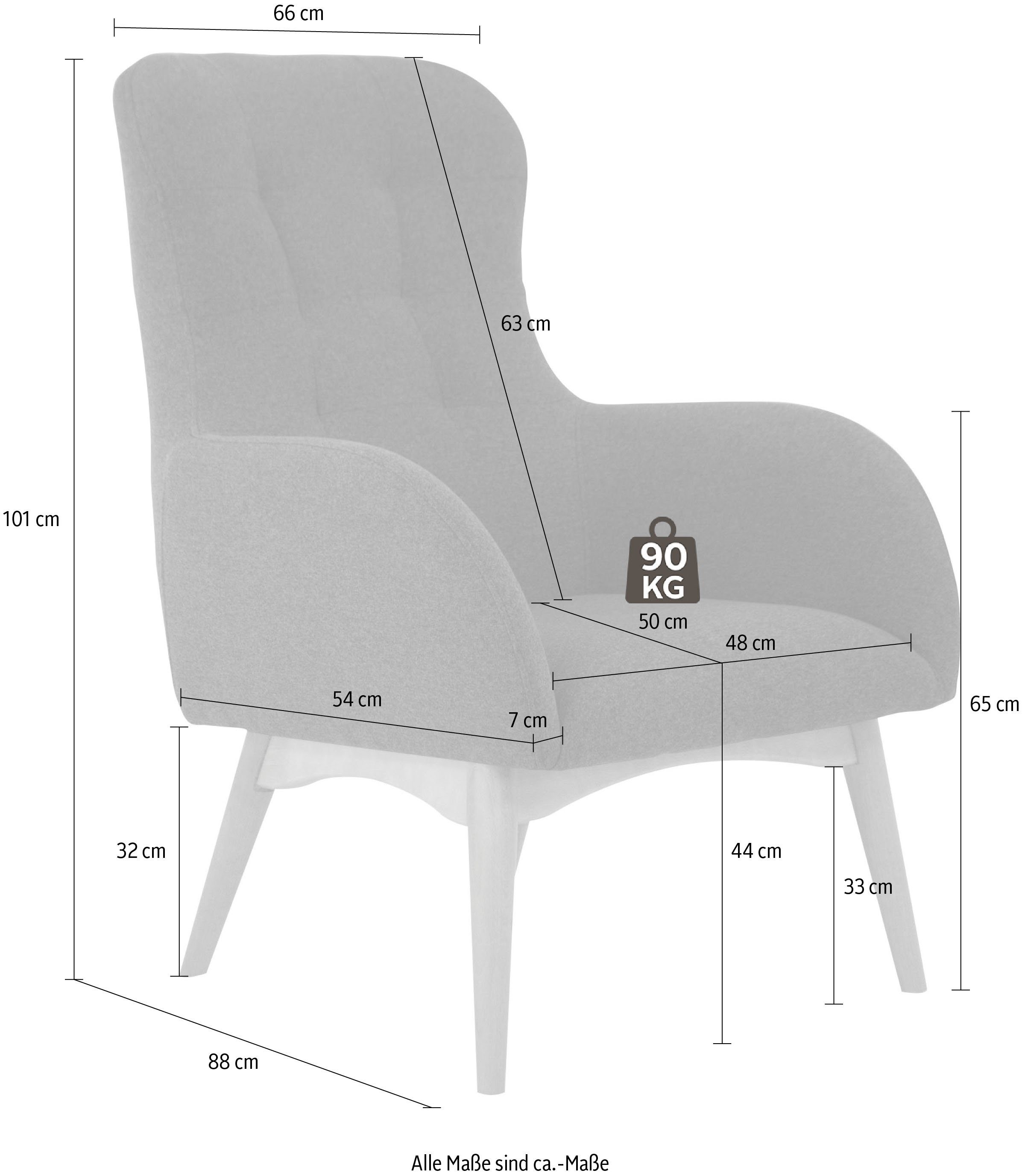 Home affaire Fauteuil Leonarda fijne quilten in de rug
