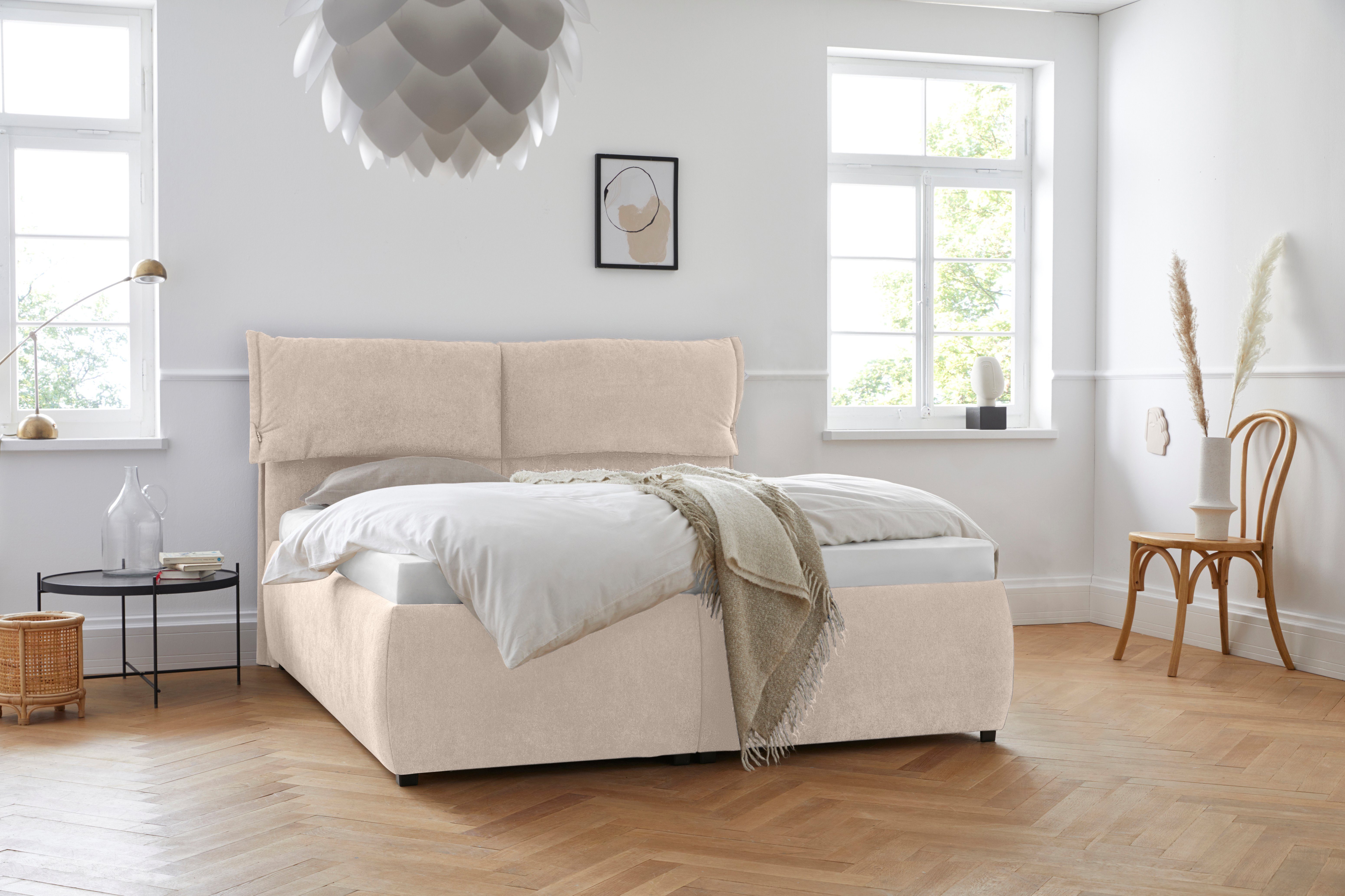 andas Bekleed ledikant Jenson als bedframe of met 3 verschillende matrassoorten en hardheden, design by morten georgsen