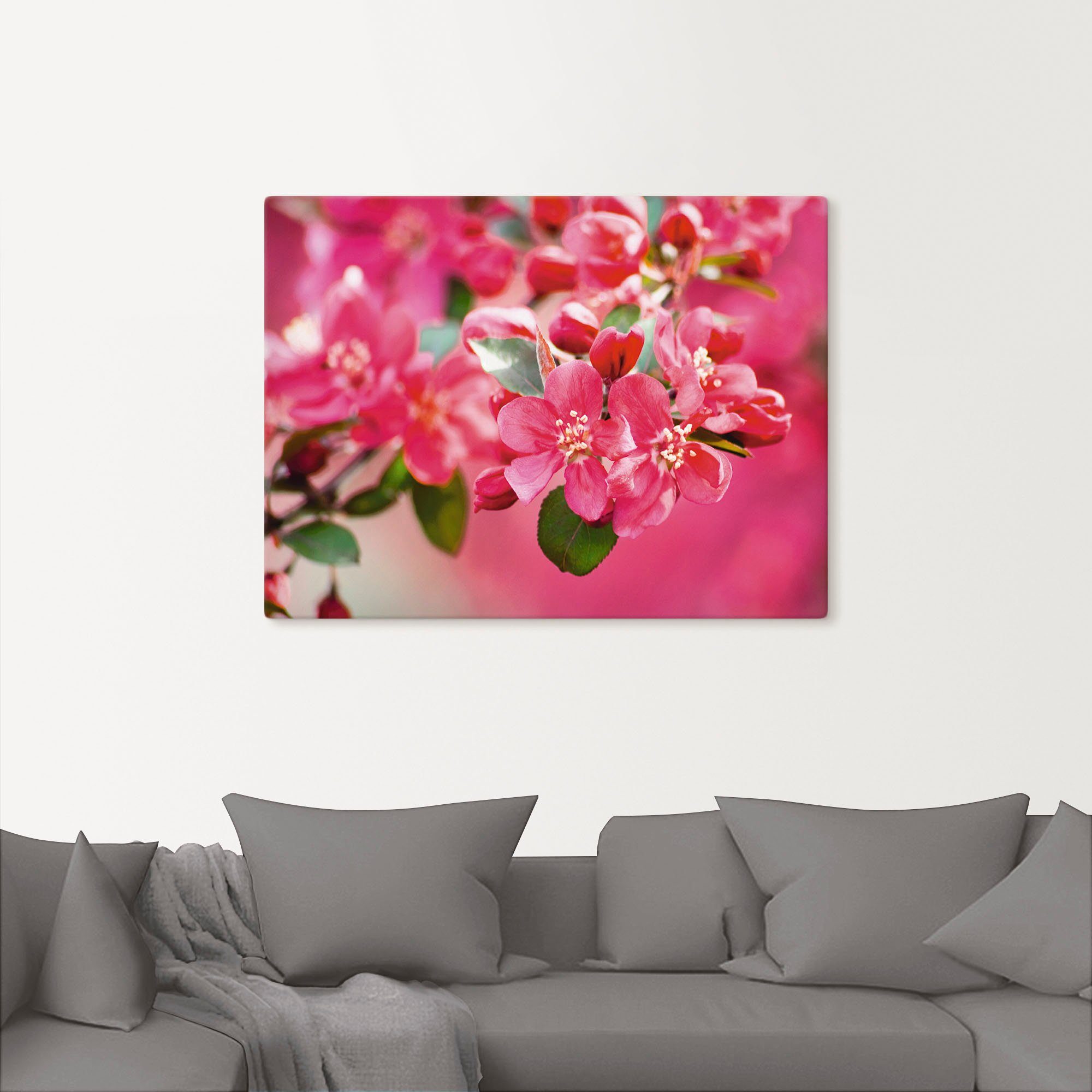 Artland Artprint op linnen Krabappelbloesem 1 gespannen op een spieraam