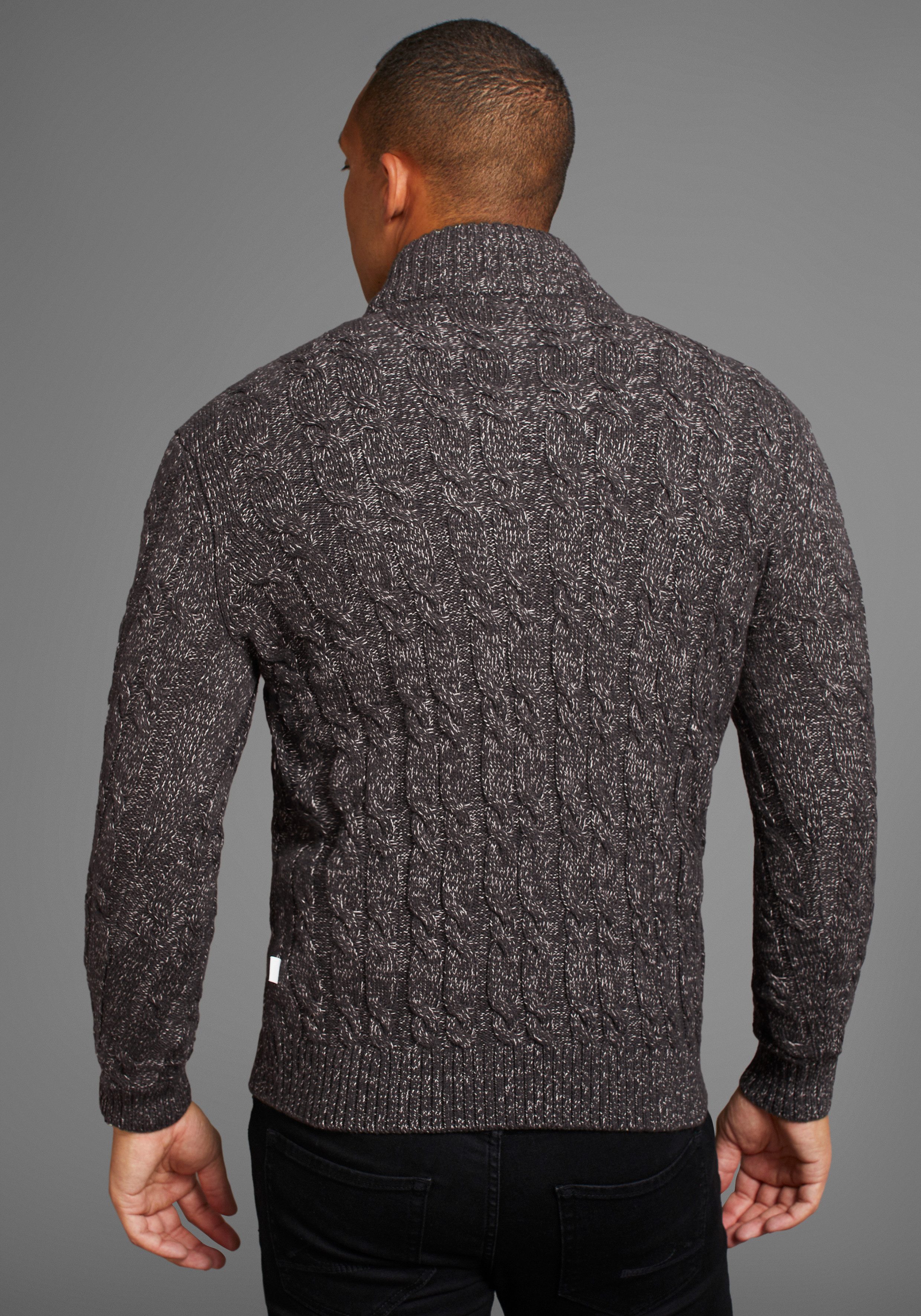 DELMAO Schipperstrui Tot maat 3XL met kabelpatroon