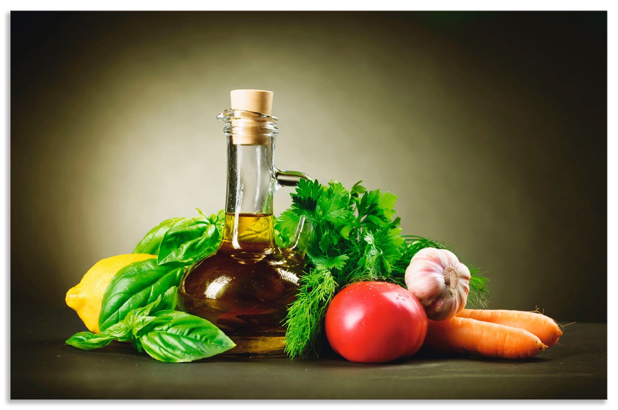 Artland Keukenwand Gezonde groente en specerijen zelfklevend in vele maten - spatscherm keuken achter kookplaat en spoelbak als wandbescherming tegen vet, water en vuil - achterwan