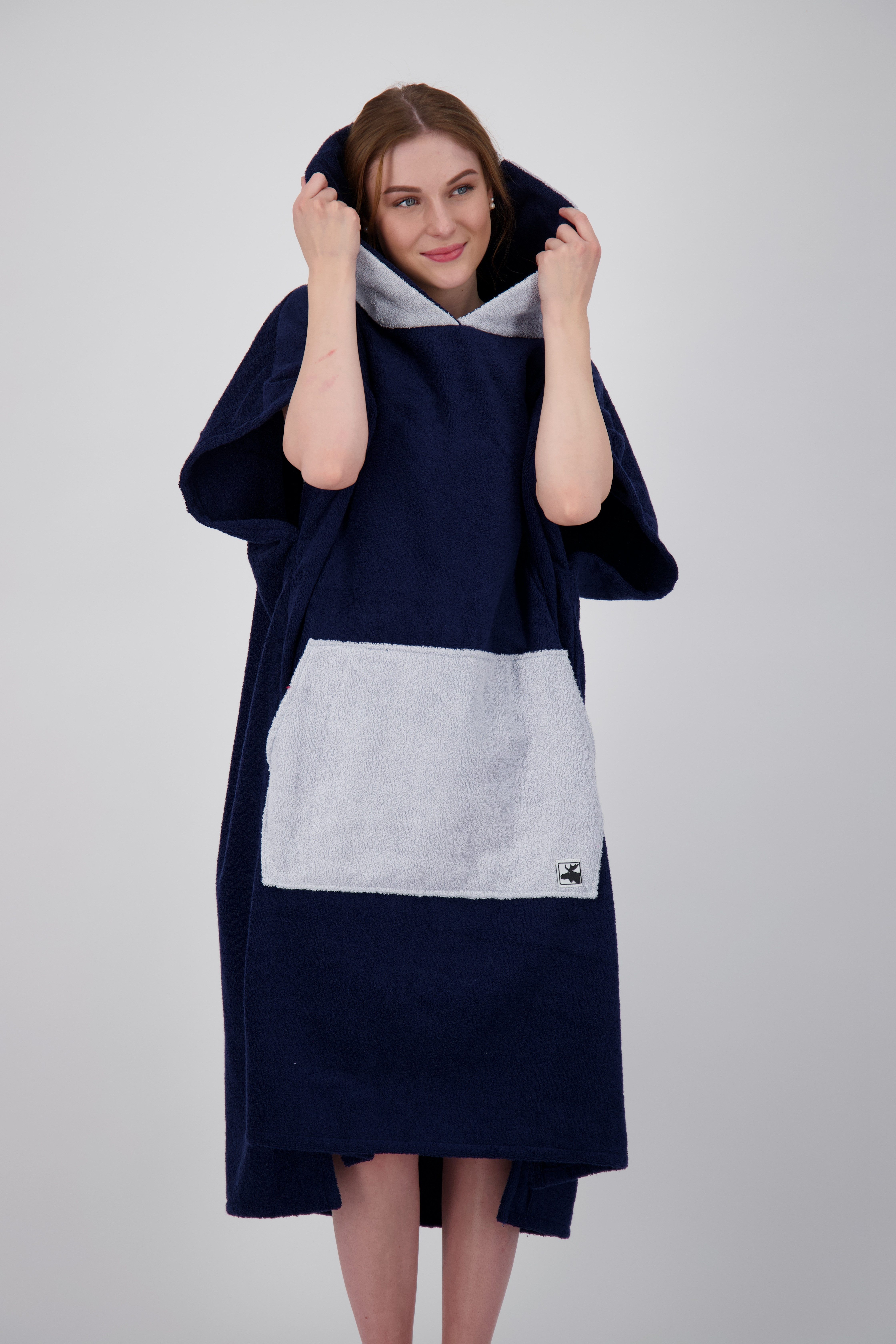 DEPROC Active Poncho Badponcho PARLEE BEACH Badponcho met grote kangoeroezak en binnenzak