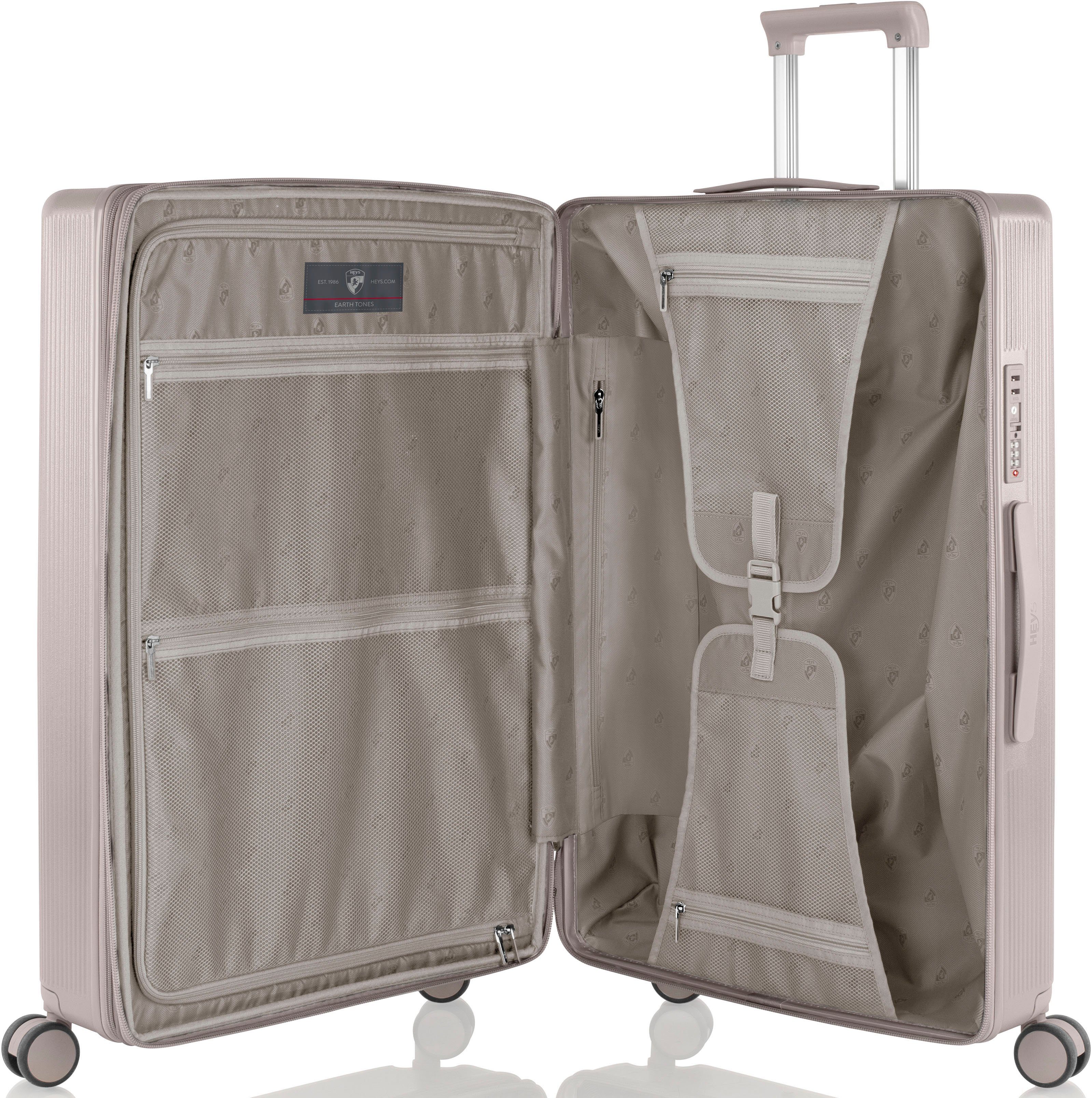 Heys Hardshell-trolley Earthtone verschillende maten en kleuren x Joachim Llambi reisbagage TSA-slot volumevergroting