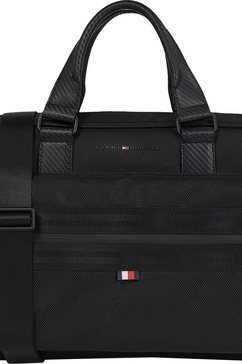 tommy hilfiger messengerbag elevated nylon b computer bag met laptopvak zwart