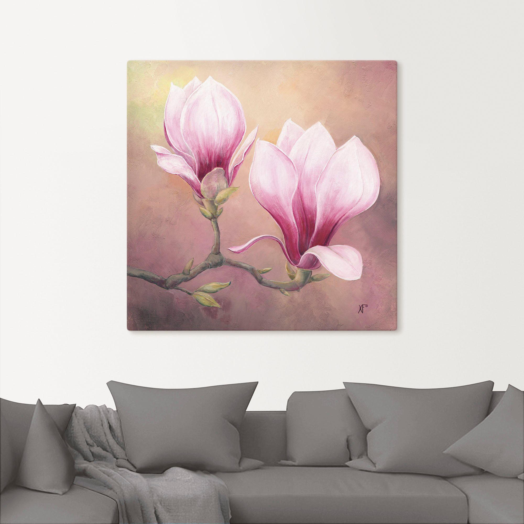 Artland Artprint Late magnolia als artprint van aluminium, artprint op linnen, muursticker of poster in verschillende maten