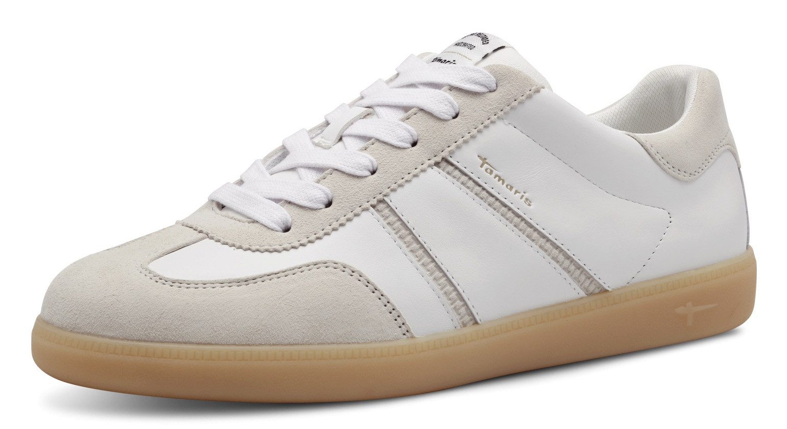 Tamaris Plateausneakers vrijetijdsschoen, lage schoen, veterschoen met gepolsterde schacht