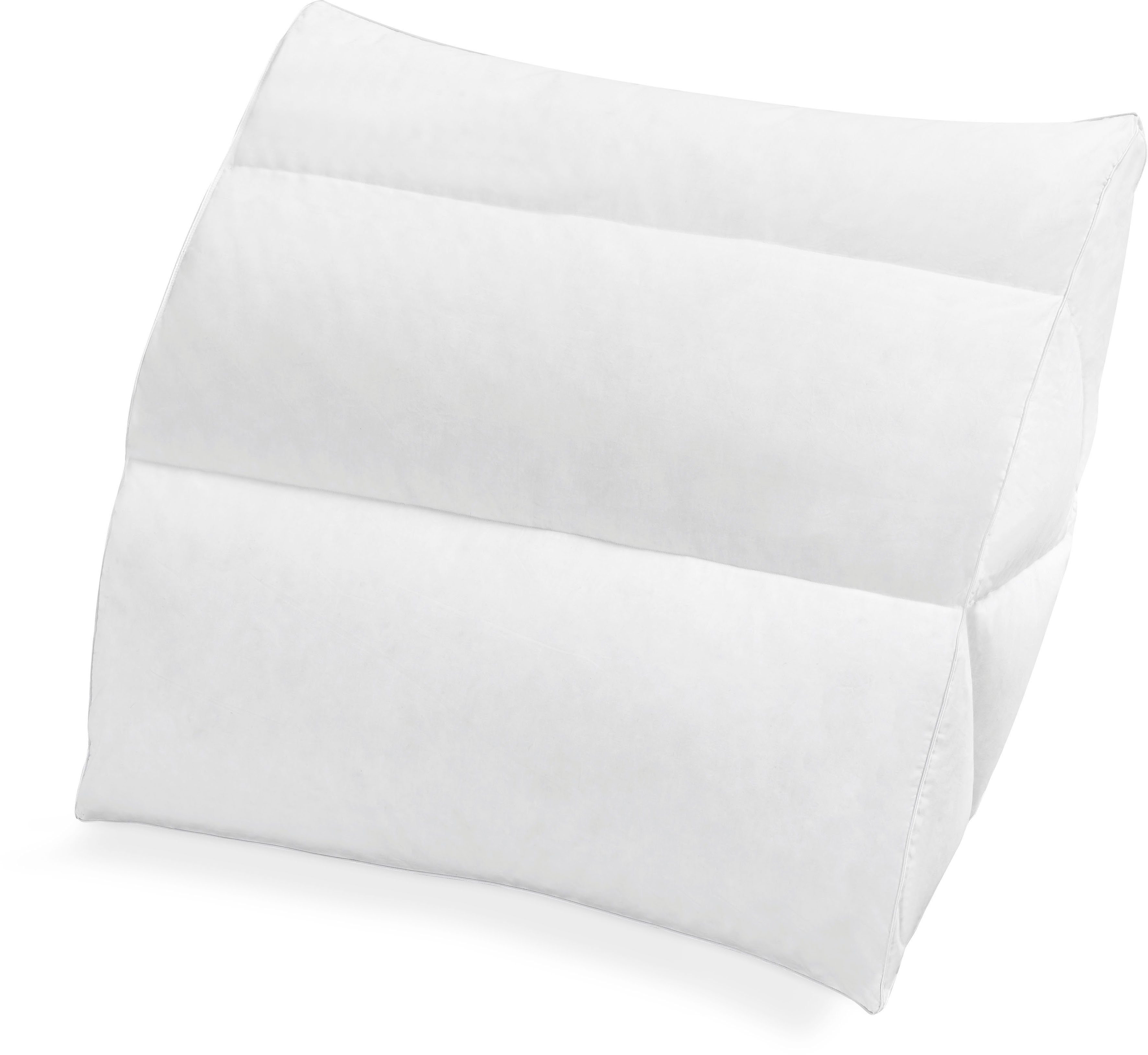 Haeussling Veren kussen BodyPerfect ModernLine Ideaal voor buikslapers hoofdkussens wit
