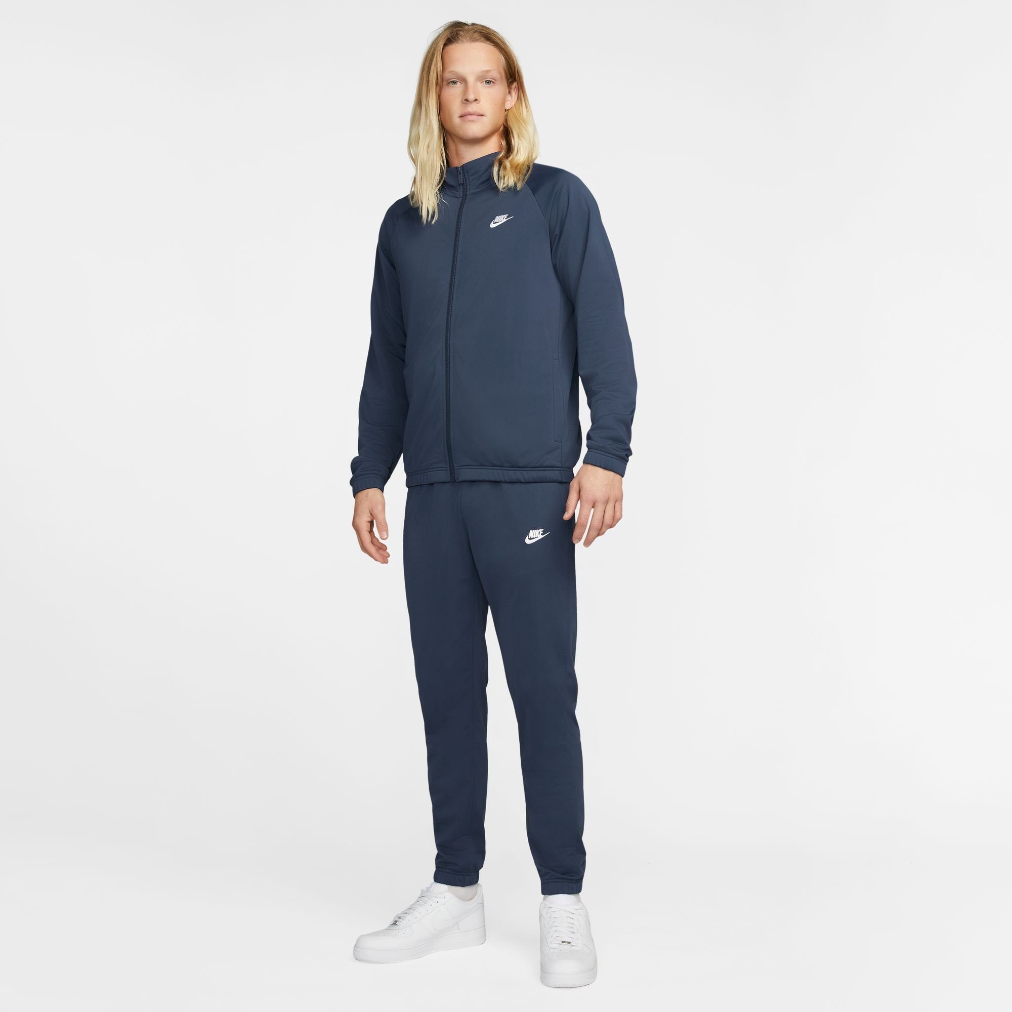 Nike Club Poly-knit Tracksuit Trainingspakken Heren midnight navy white maat: XL beschikbare maaten:S M L XL